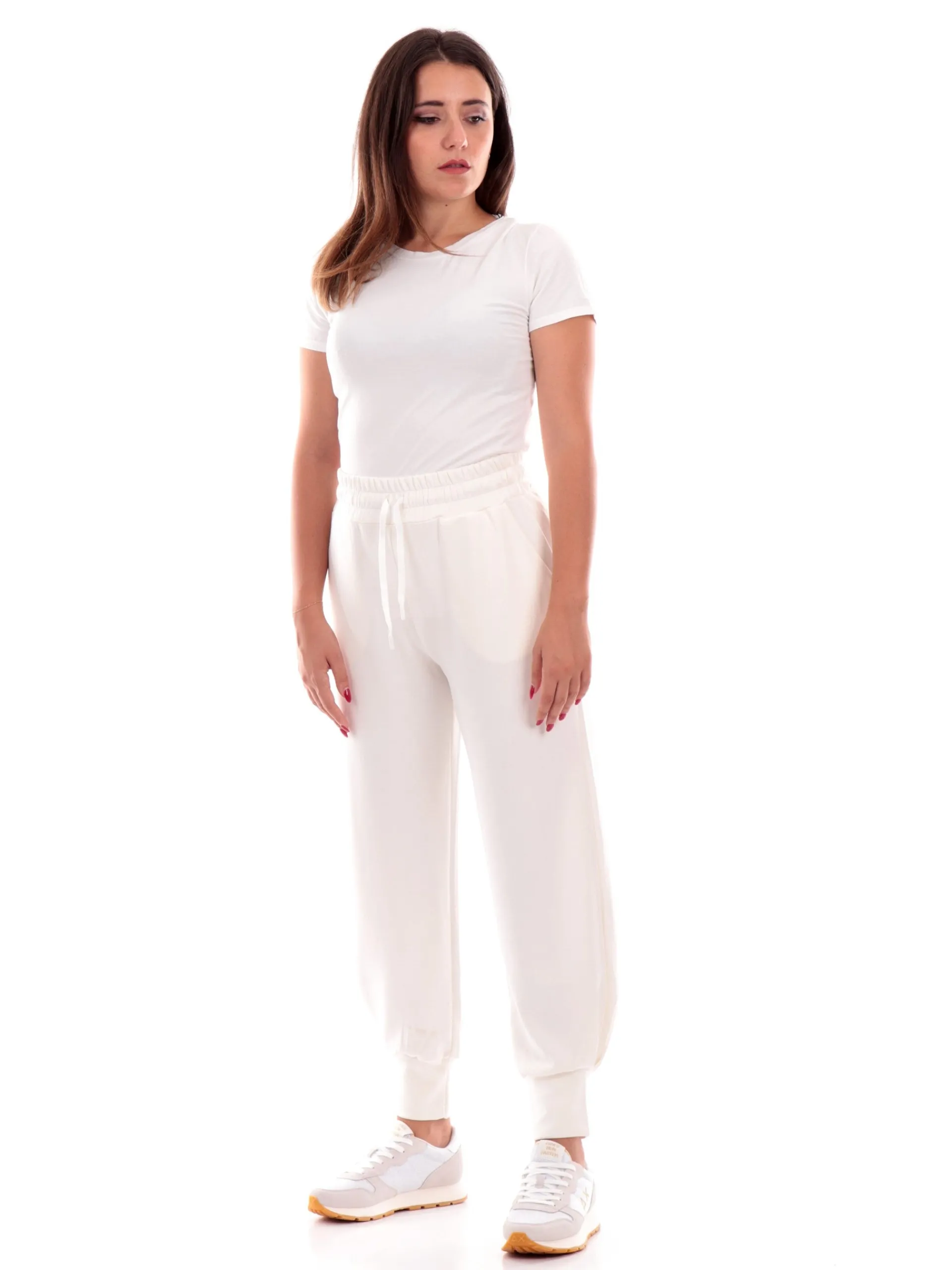 DEHA T-Shirt*Maglia Bianca da Donna maniche corte strech A0015018