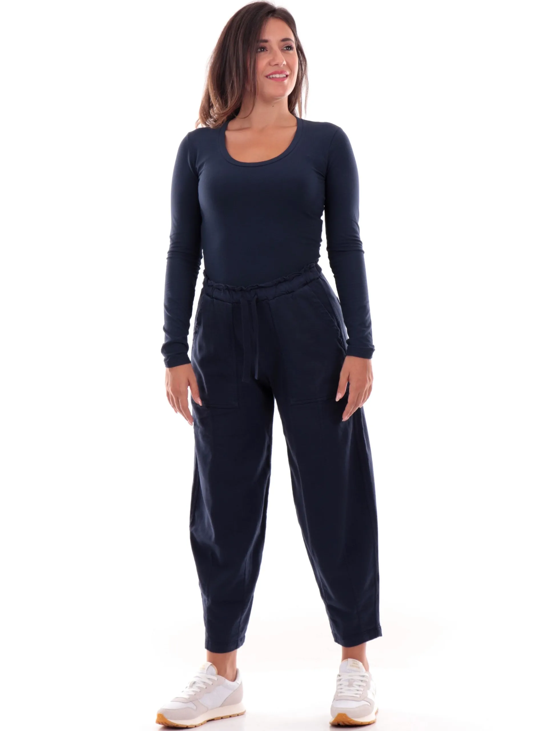 DEHA T-Shirt*Maglia blu da donna girocollo A00152