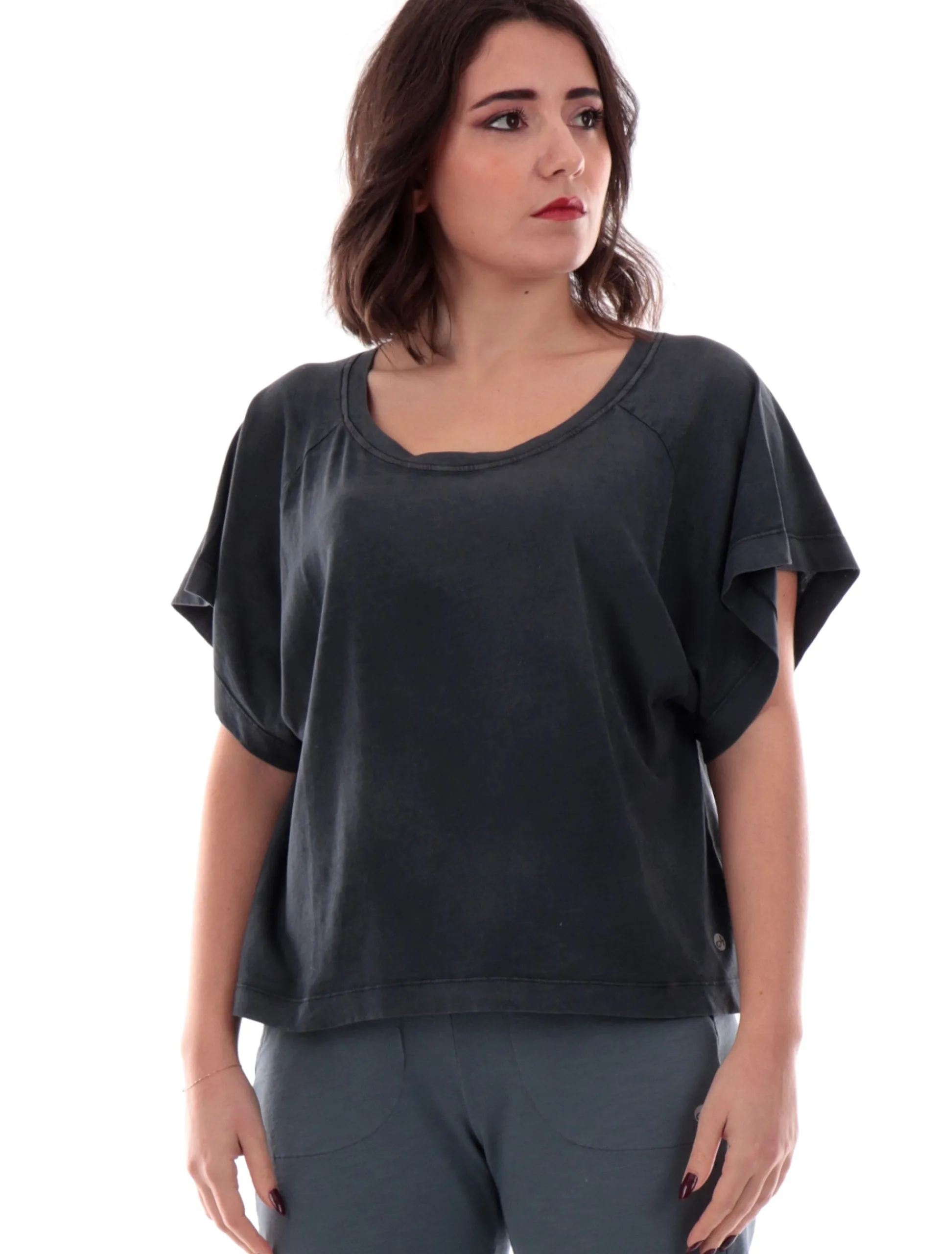 DEHA T-Shirt*Maglia grigia da donna Fade over D2240110009