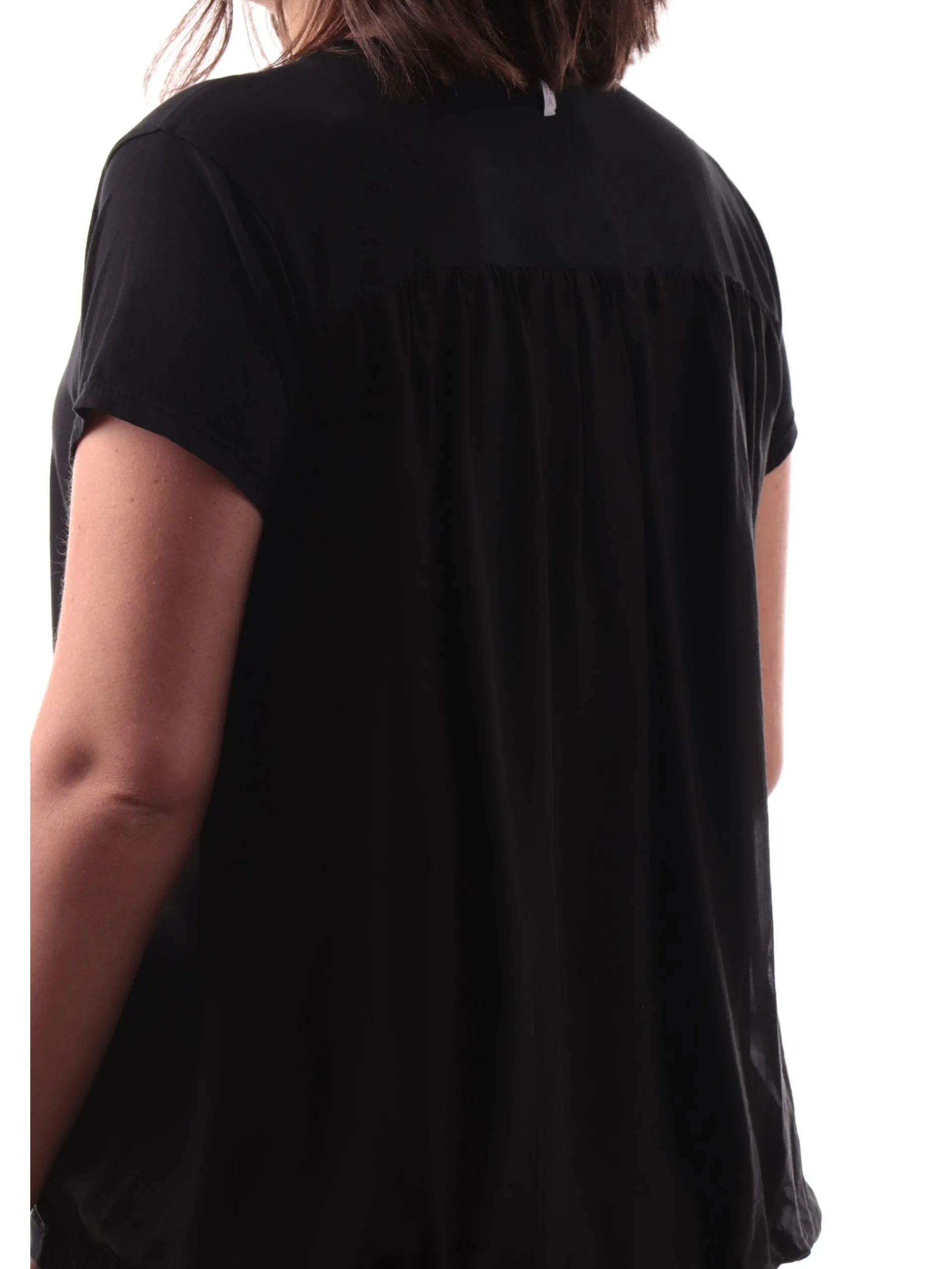 DEHA Maglie*Maglia Nera da donna doppio tessuto D22172