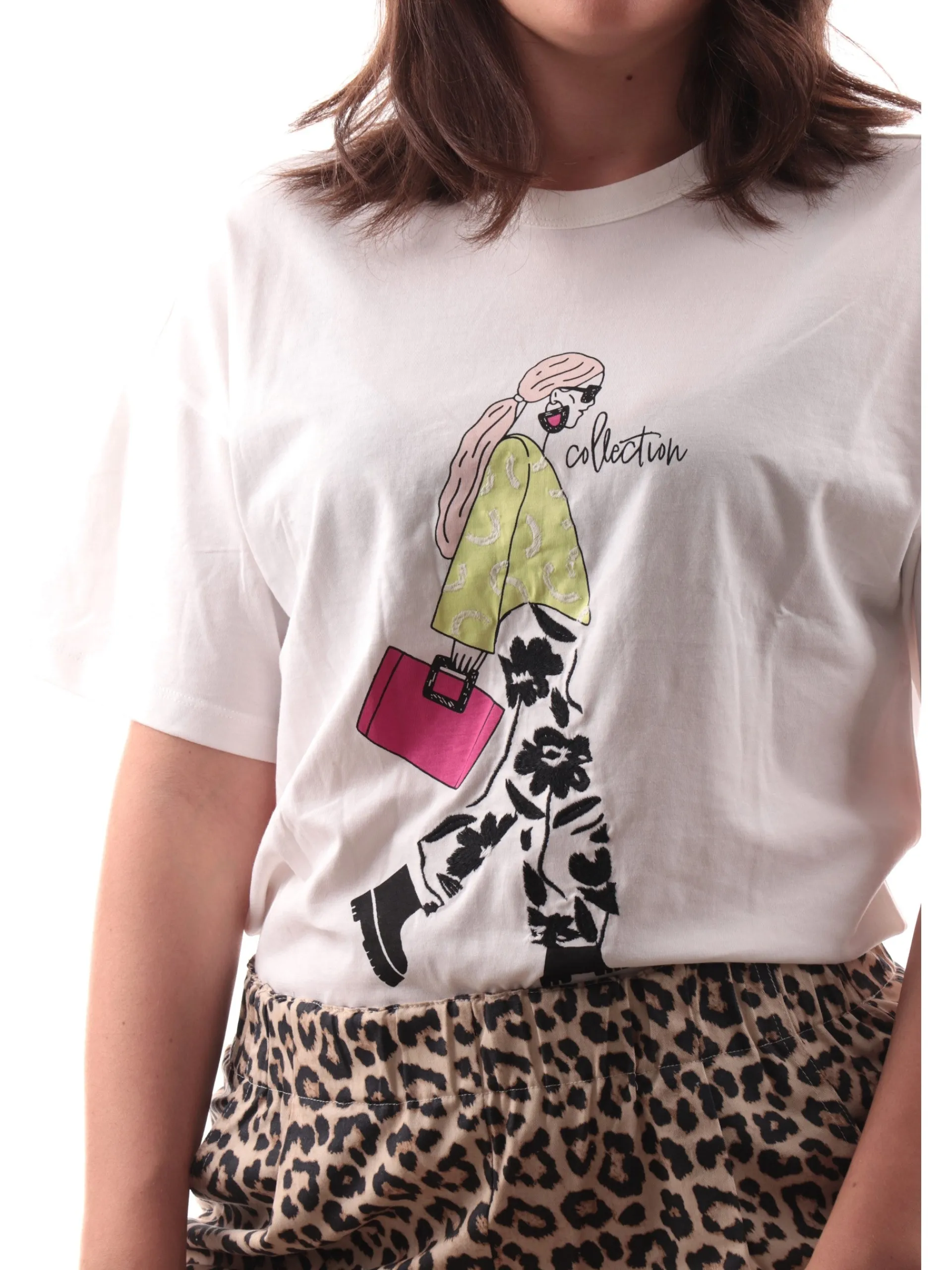 ONLY T-Shirt*Maglia donna bianca con stampa Girl 15347020