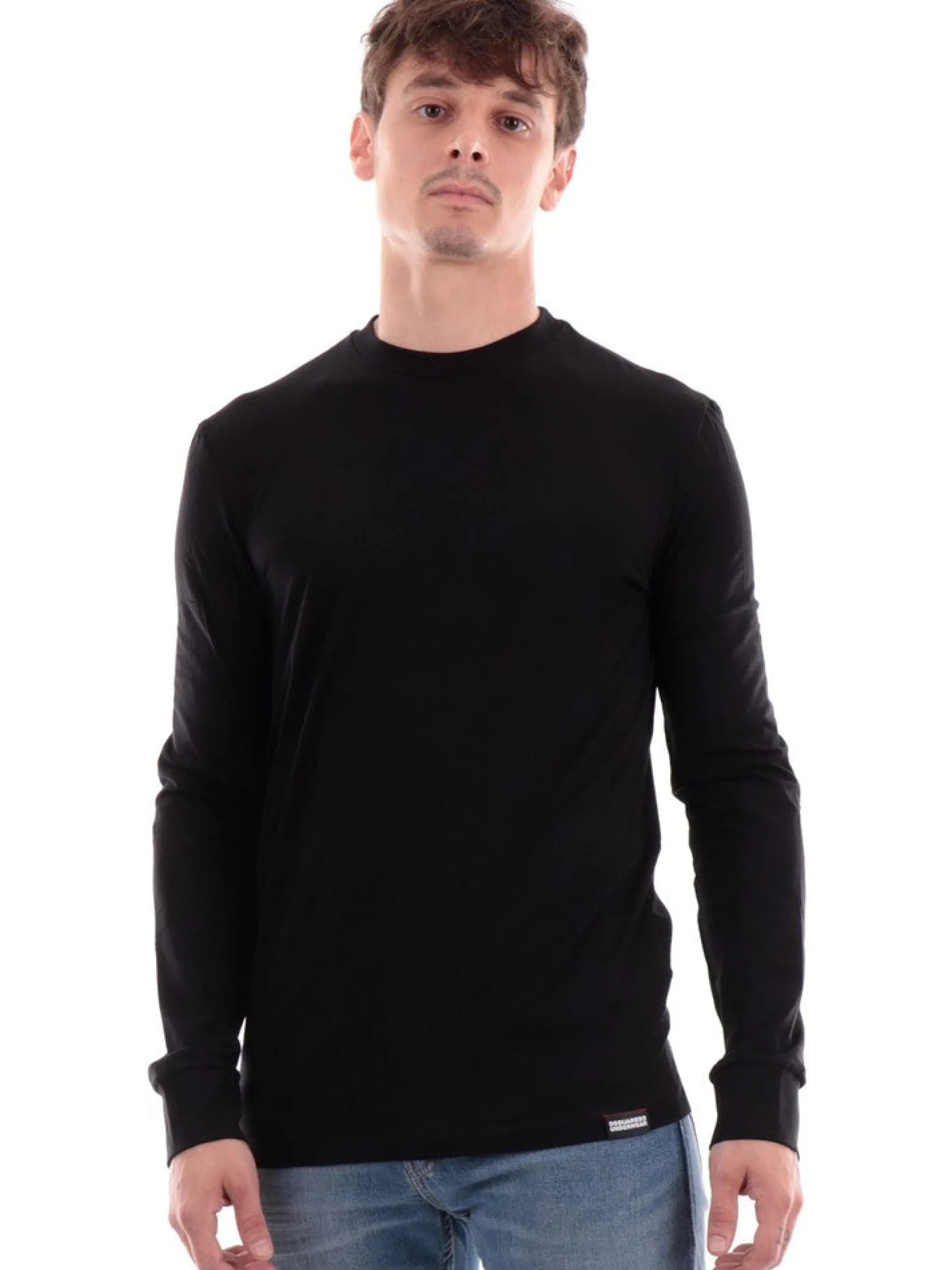 DSQUARED T-Shirt*Maglia nera da uomo Long Sleeves D9M104700