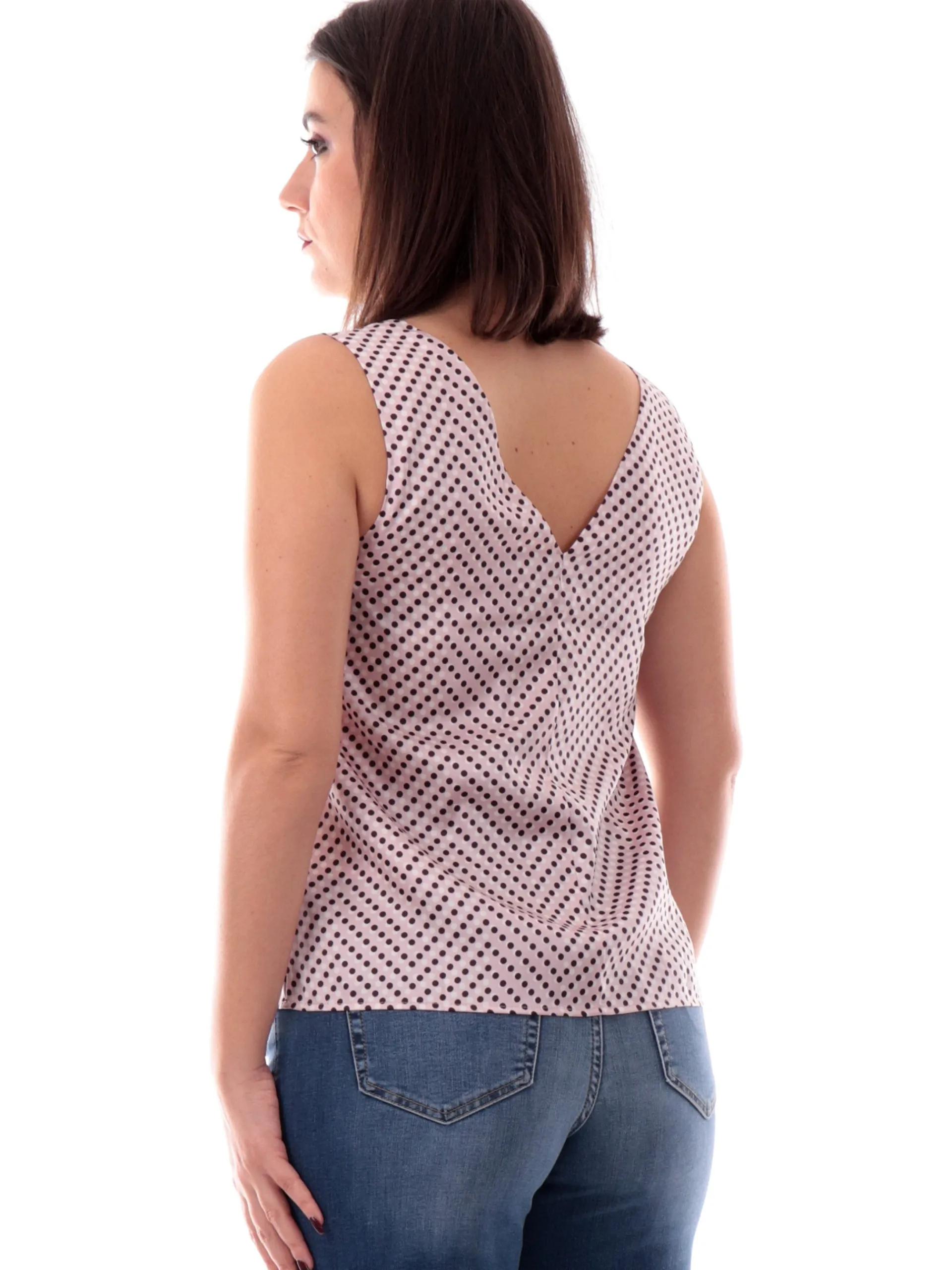 EMME MARELLA Maglie*Maglia rosa a pois da donna vestibilità morbida GRAMMO