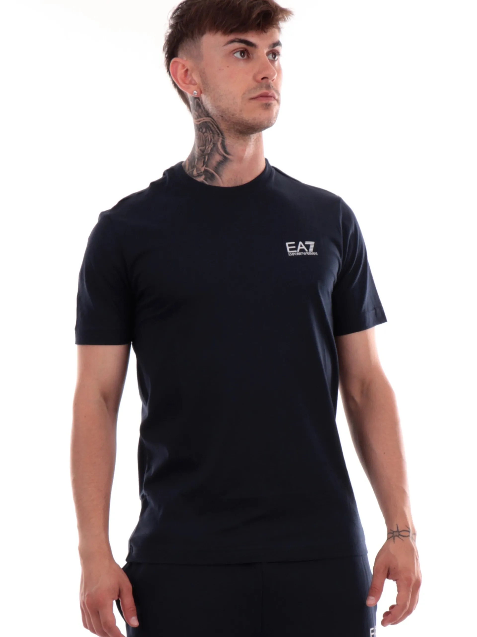 EMPORIO ARMANI 7 T-Shirt*Maglia Emporio Armani blu da uomo con logo 8NPT25JVPZ