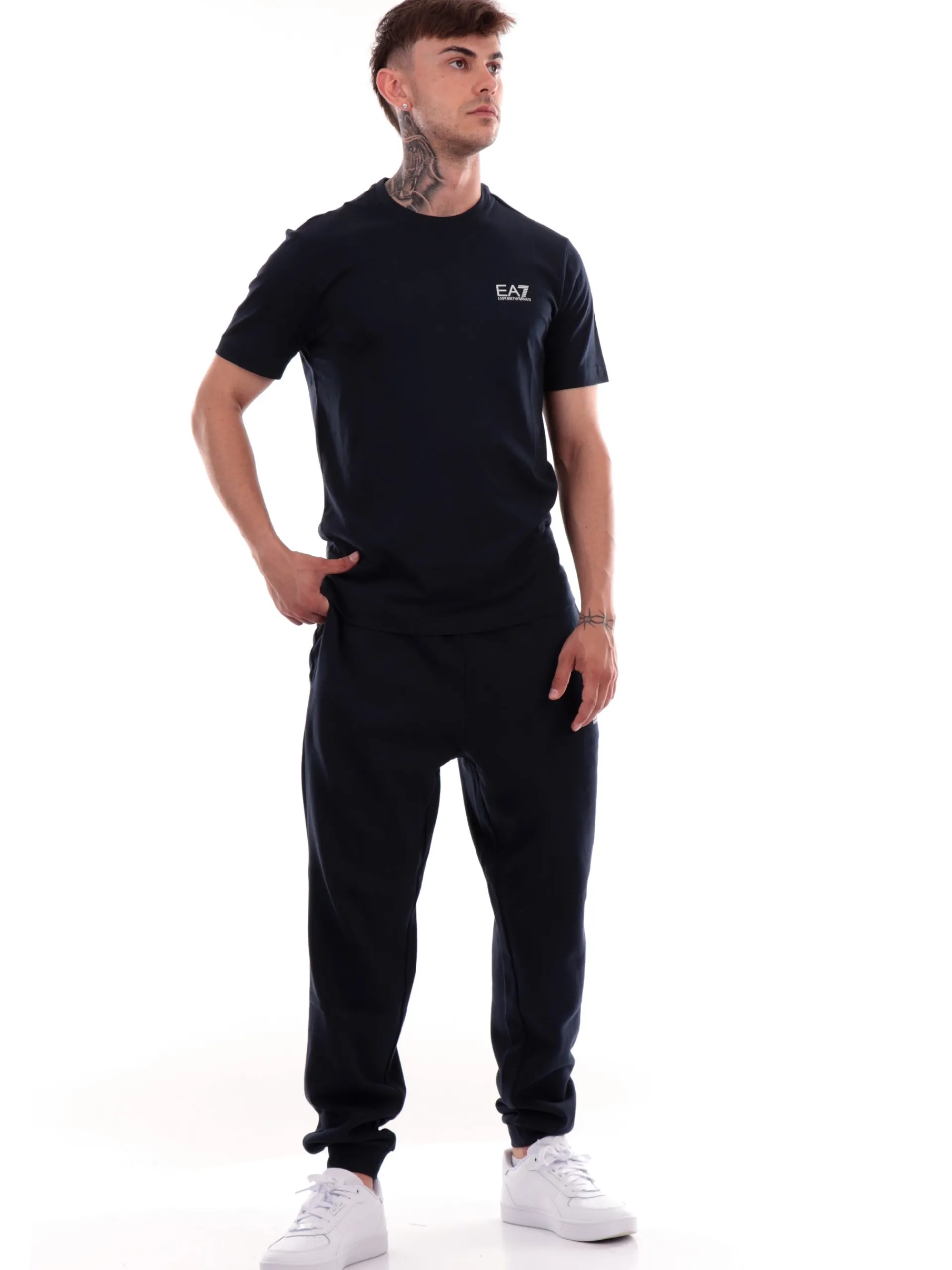 EMPORIO ARMANI 7 T-Shirt*Maglia Emporio Armani blu da uomo con logo 8NPT25JVPZ