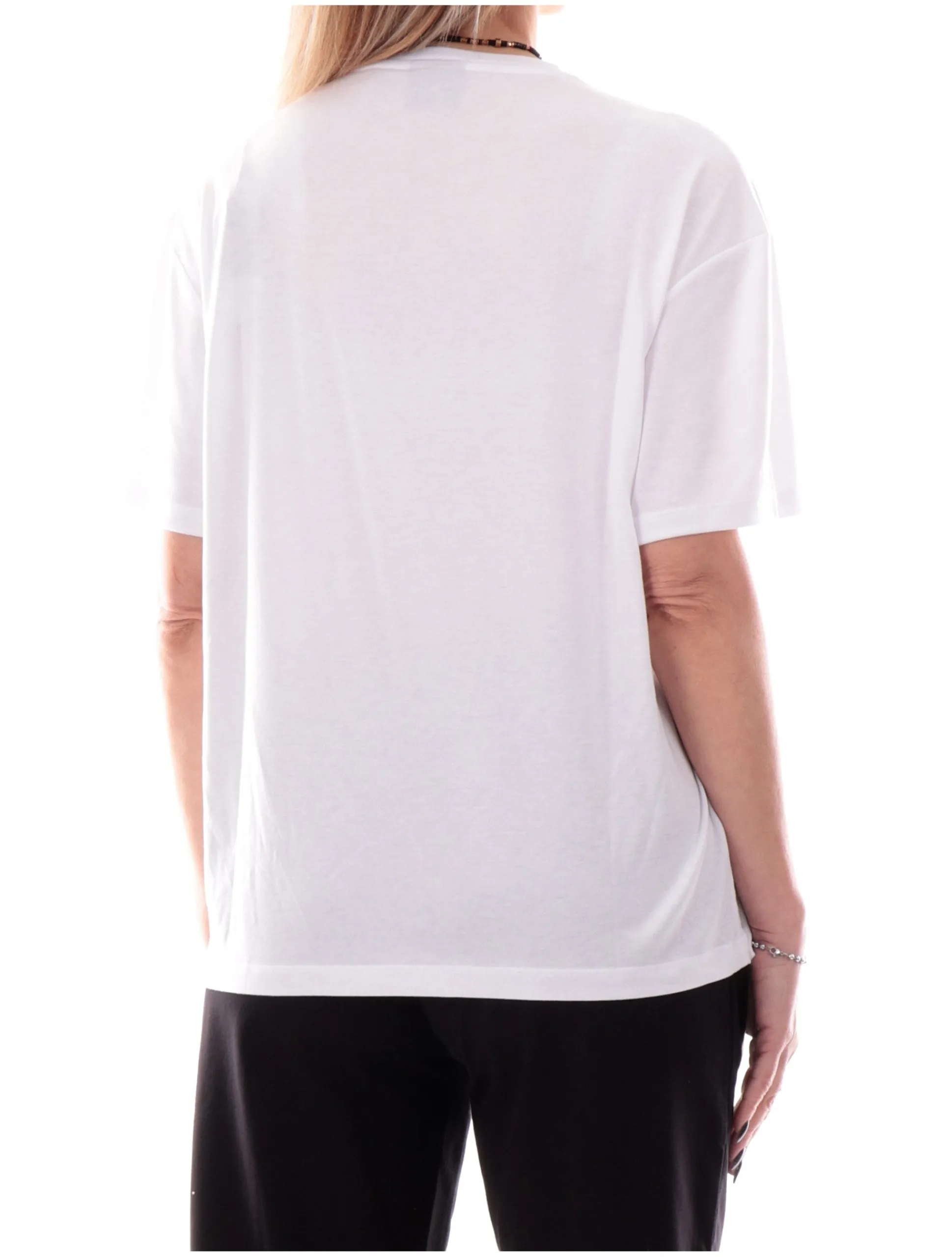 EMPORIO ARMANI 7 T-Shirt*Maglia Emporio Armani EA7 bianca da donna logo EA7 oro 7W000189AF13919 U0002