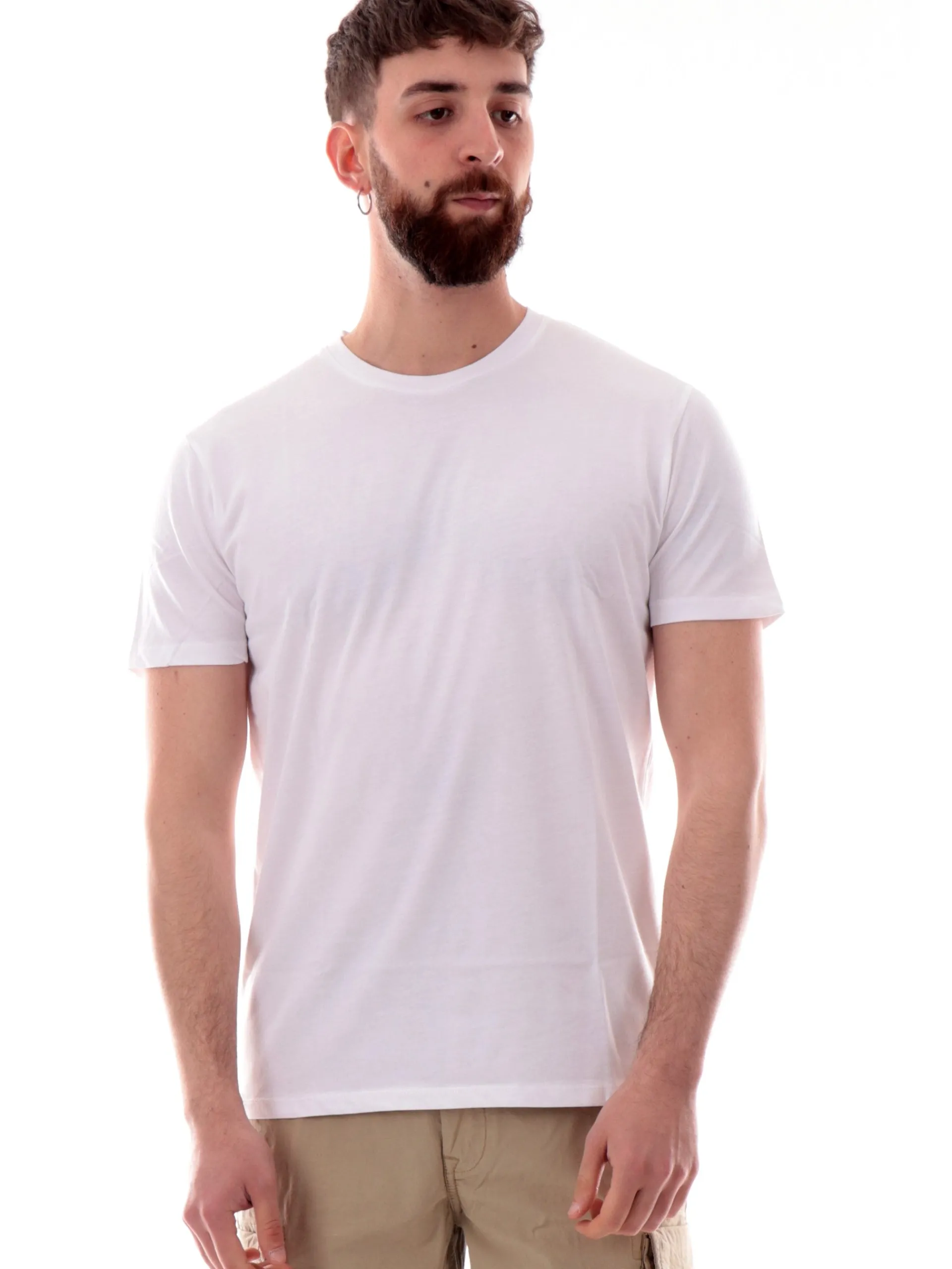 GIANNI LUPO T-Shirt*Maglia bianca girocollo da uomo maniche corte GL1078FS25