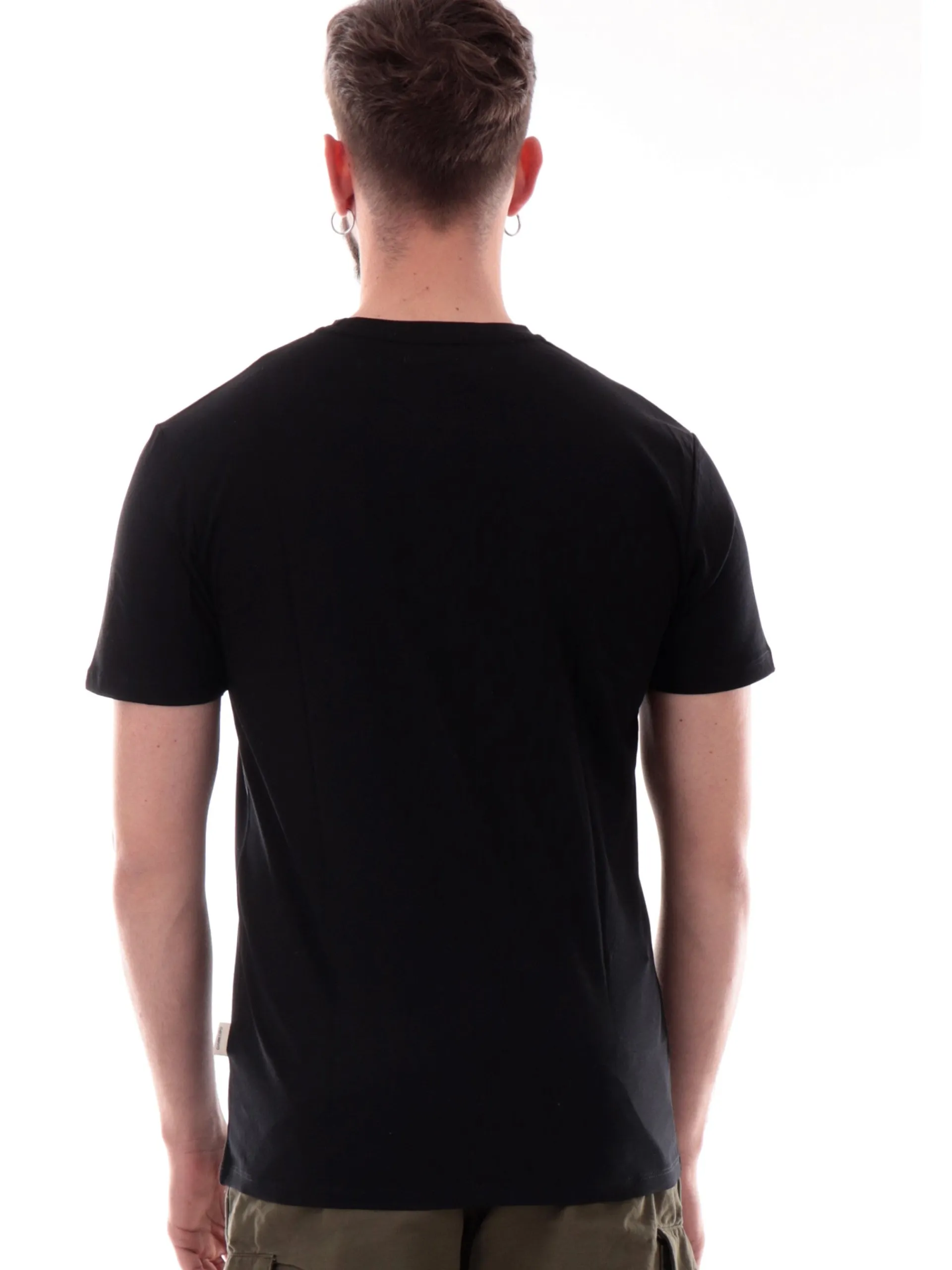GIANNI LUPO T-Shirt*Maglia nera girocollo da uomo maniche corte GL1078FS25