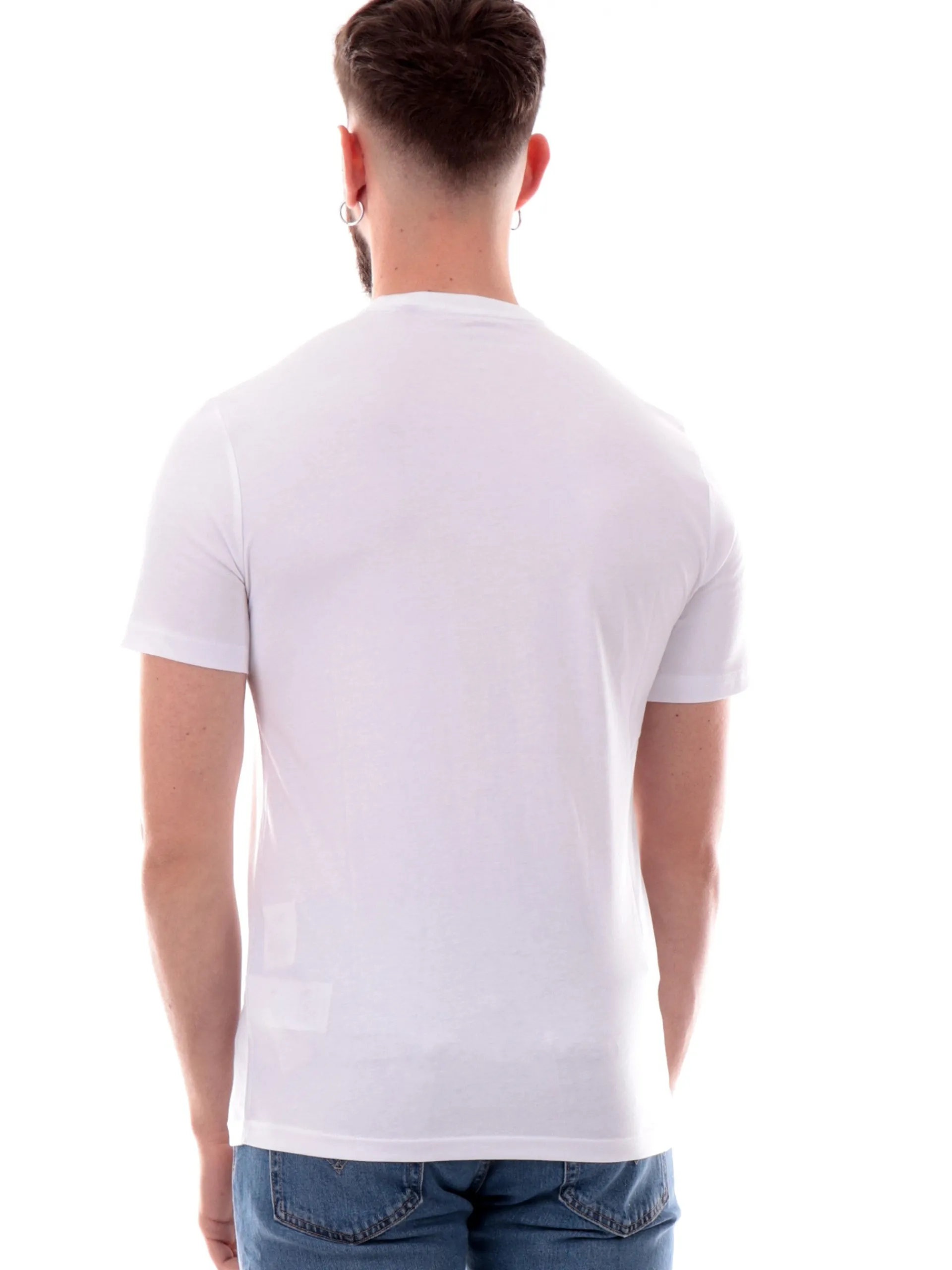 GUESS T-Shirt*Maglia bianca maxi logo da uomo Triangle M5GI06I3Z14