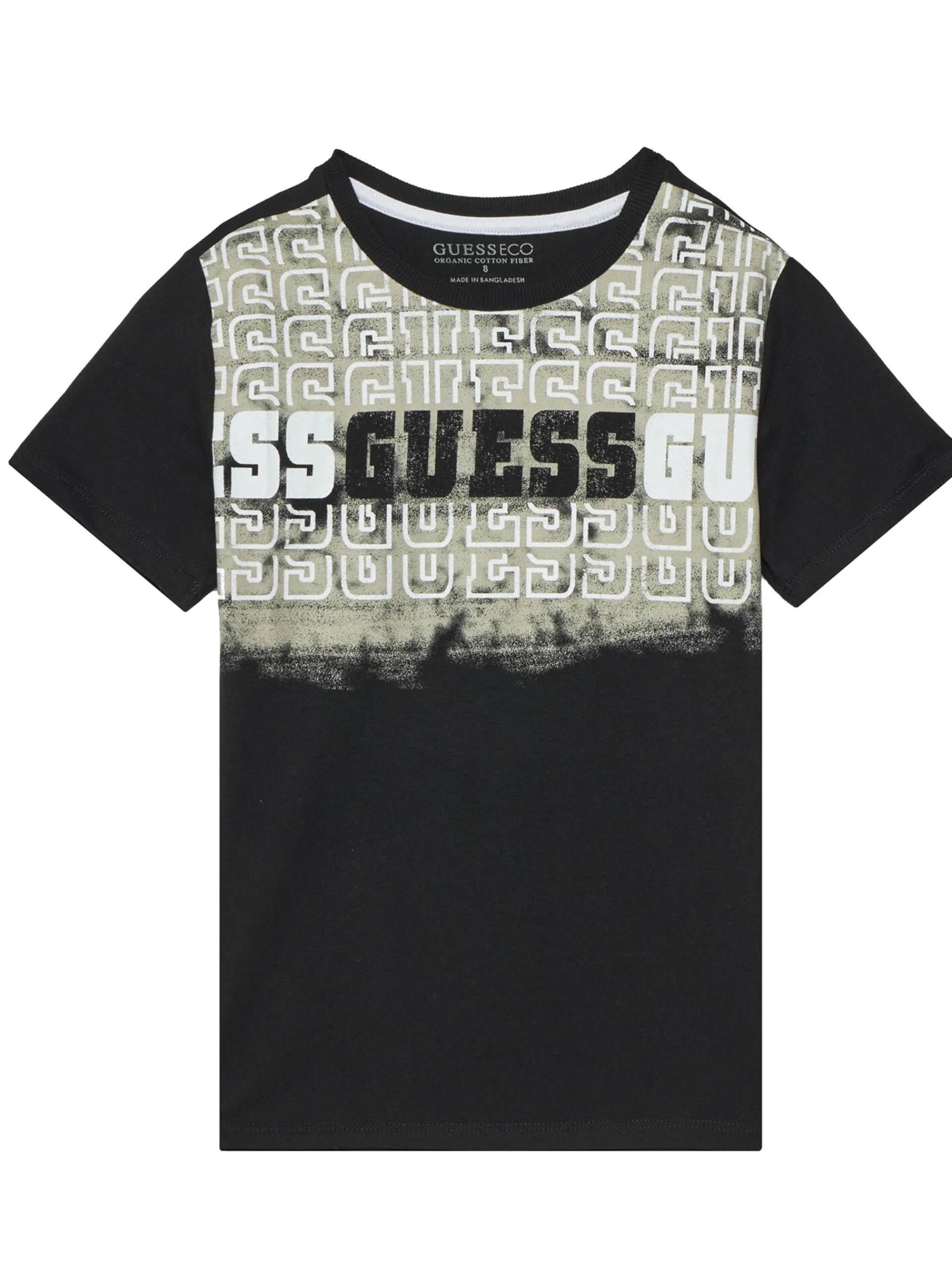 GUESS T-Shirt*Maglia nera da bambino maxi stampa logo anteriore L5RI23K8HM4