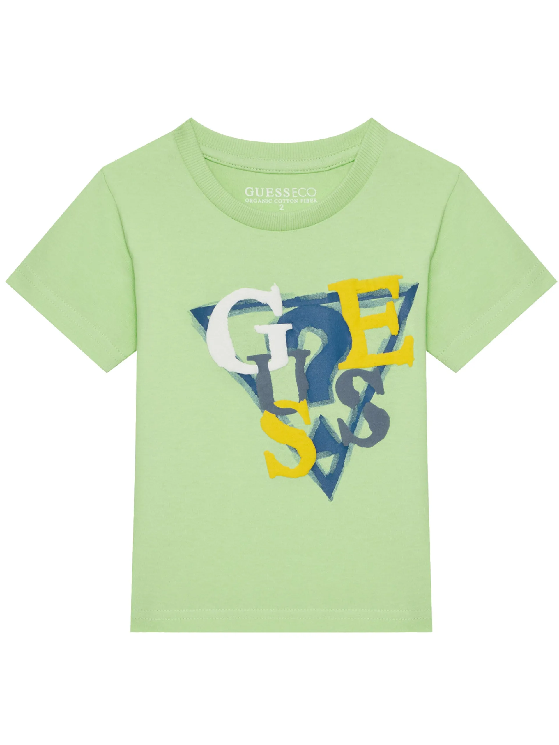 GUESS T-Shirt*Maglia verde da bambino maxi stampa patch gommato N5GI10K8HM4