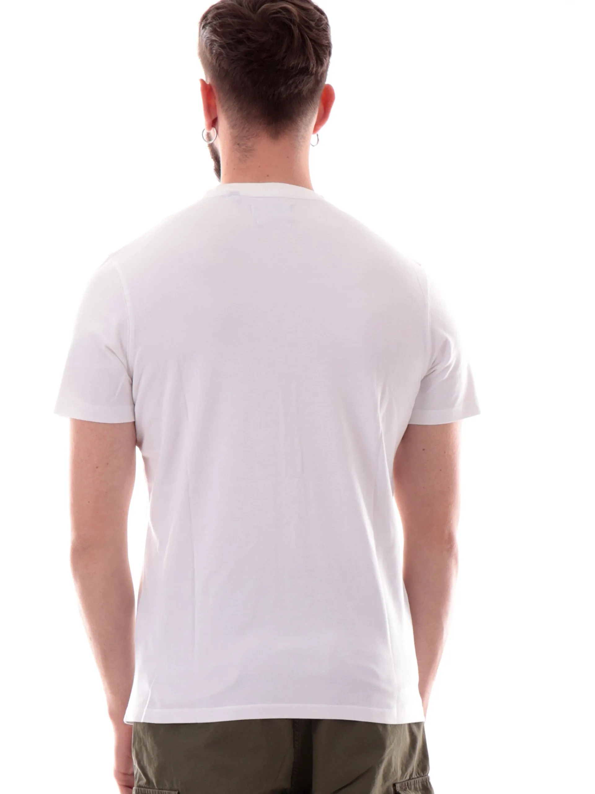 IMPURE T-Shirt*Maglia bianca girocollo da uomo cotone Piquet JOSHUA