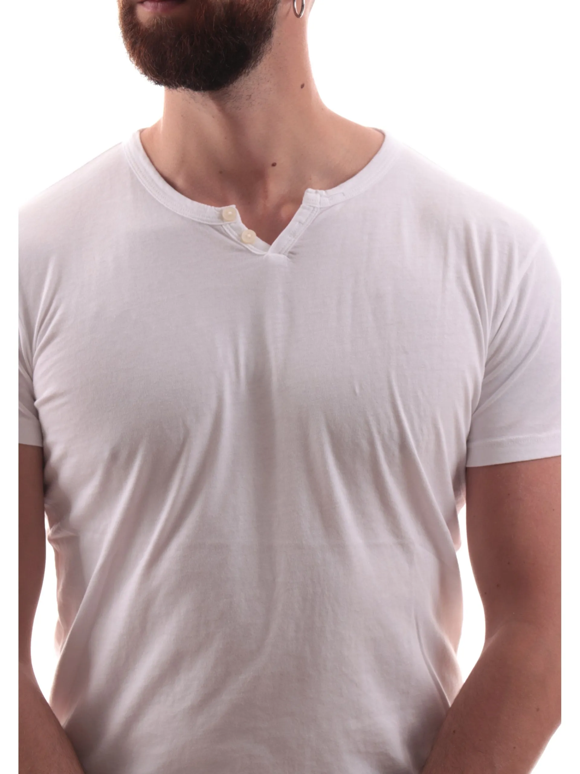 IMPURE T-Shirt*Maglia bianca scollo a V da uomo Chester LESTER