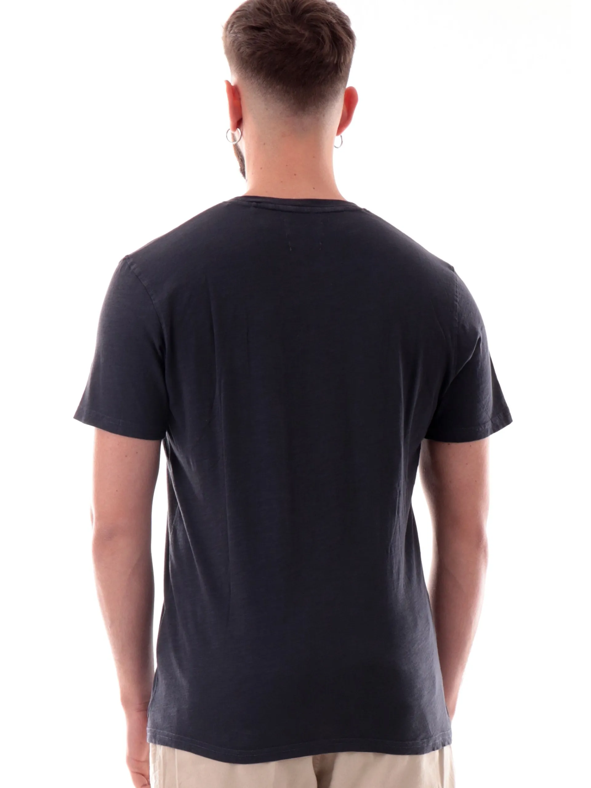 IMPURE T-Shirt*Maglia blu girocollo da uomo cotone jersey JOSHUA