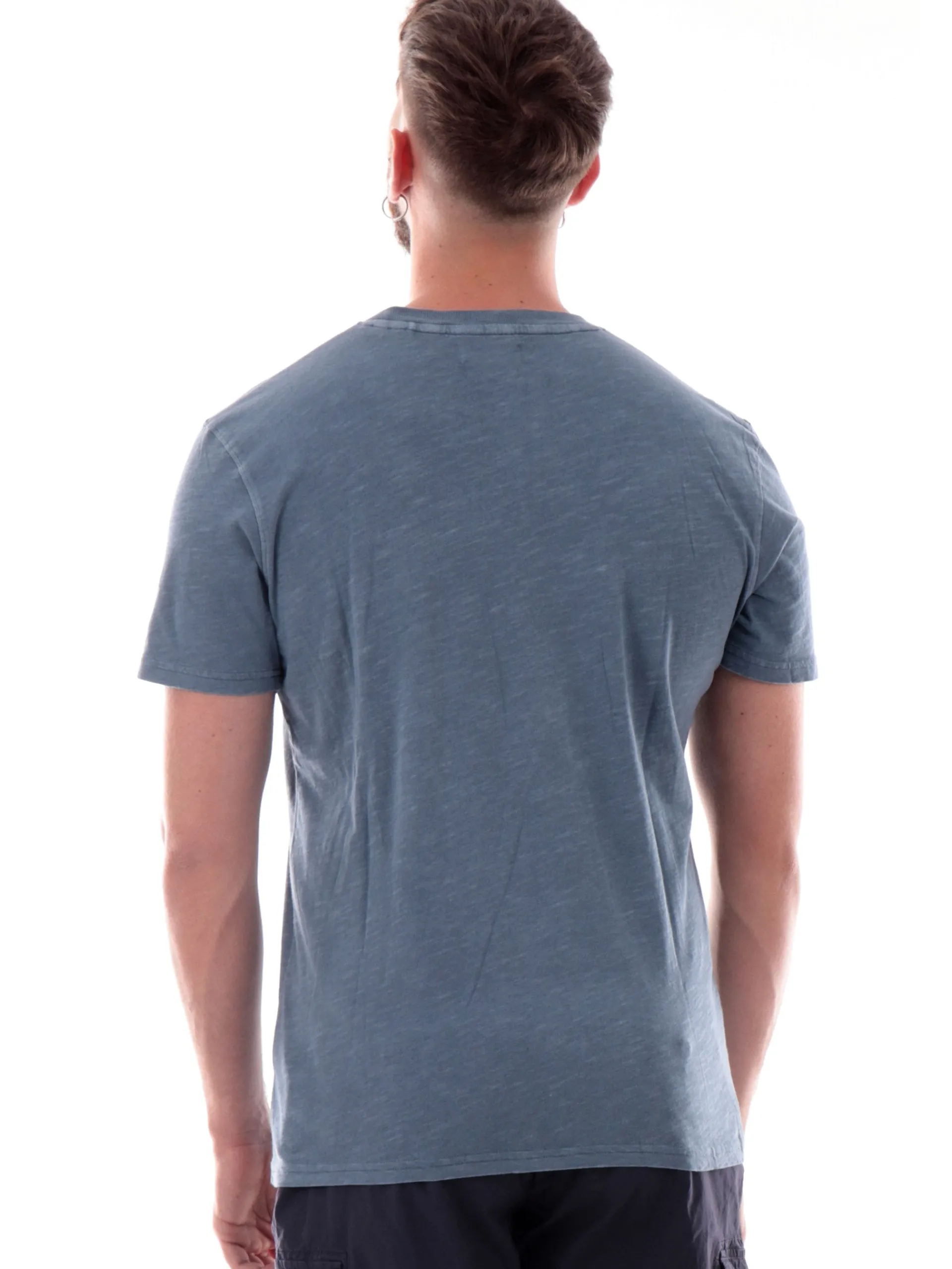 IMPURE T-Shirt*Maglia celeste girocollo da uomo cotone jersey JOSHUA