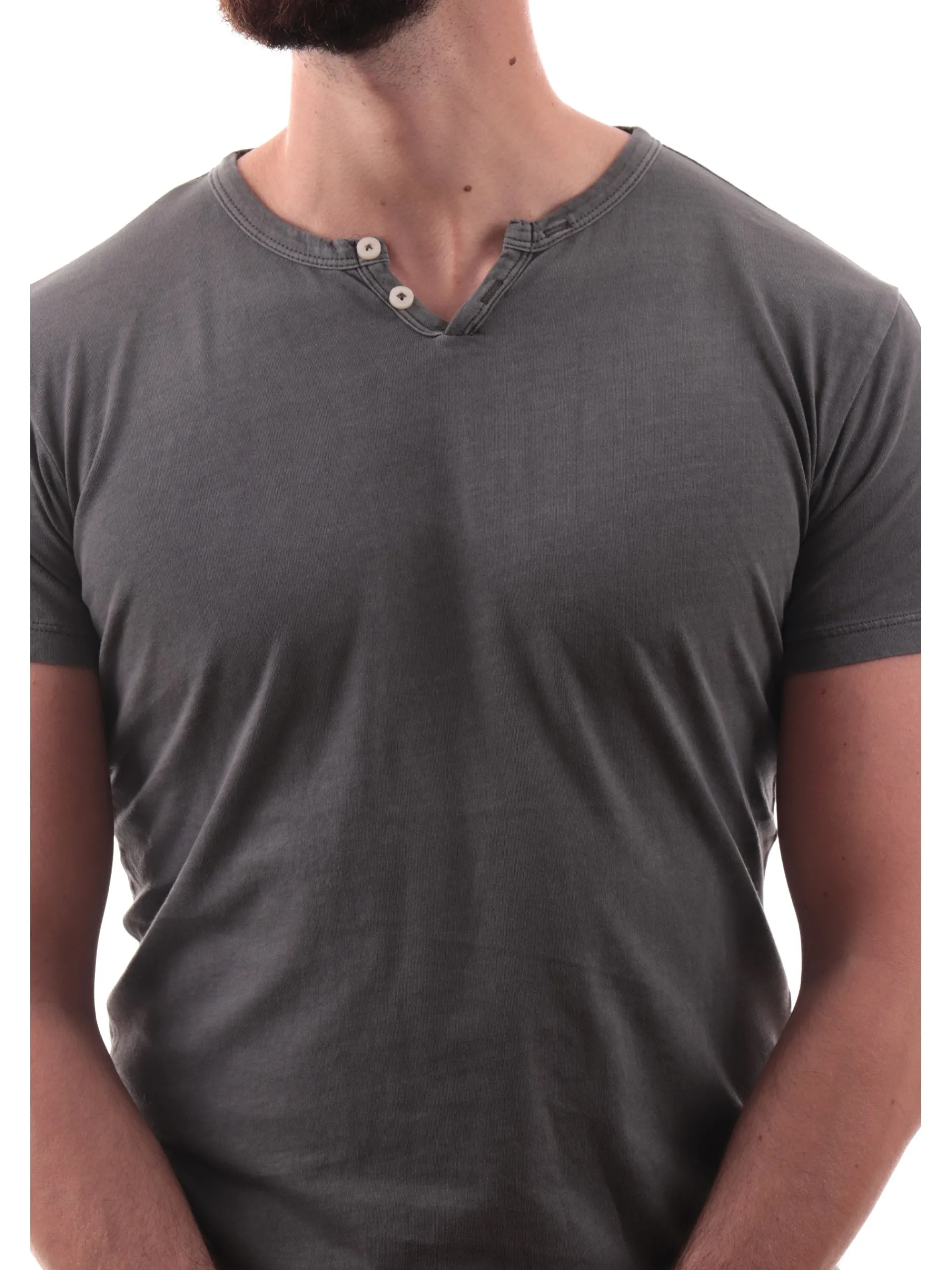 IMPURE T-Shirt*Maglia grigia scollo a V da uomo Chester LESTER