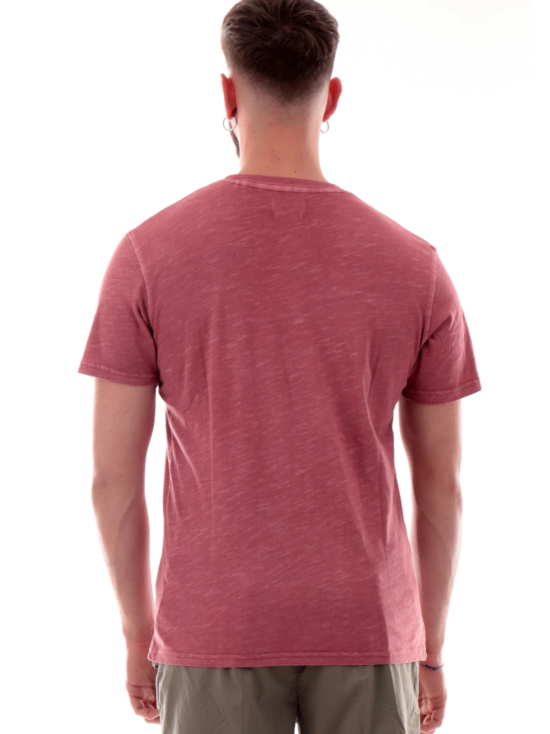 IMPURE T-Shirt*Maglia rossa girocollo da uomo cotone jersey JOSHUA