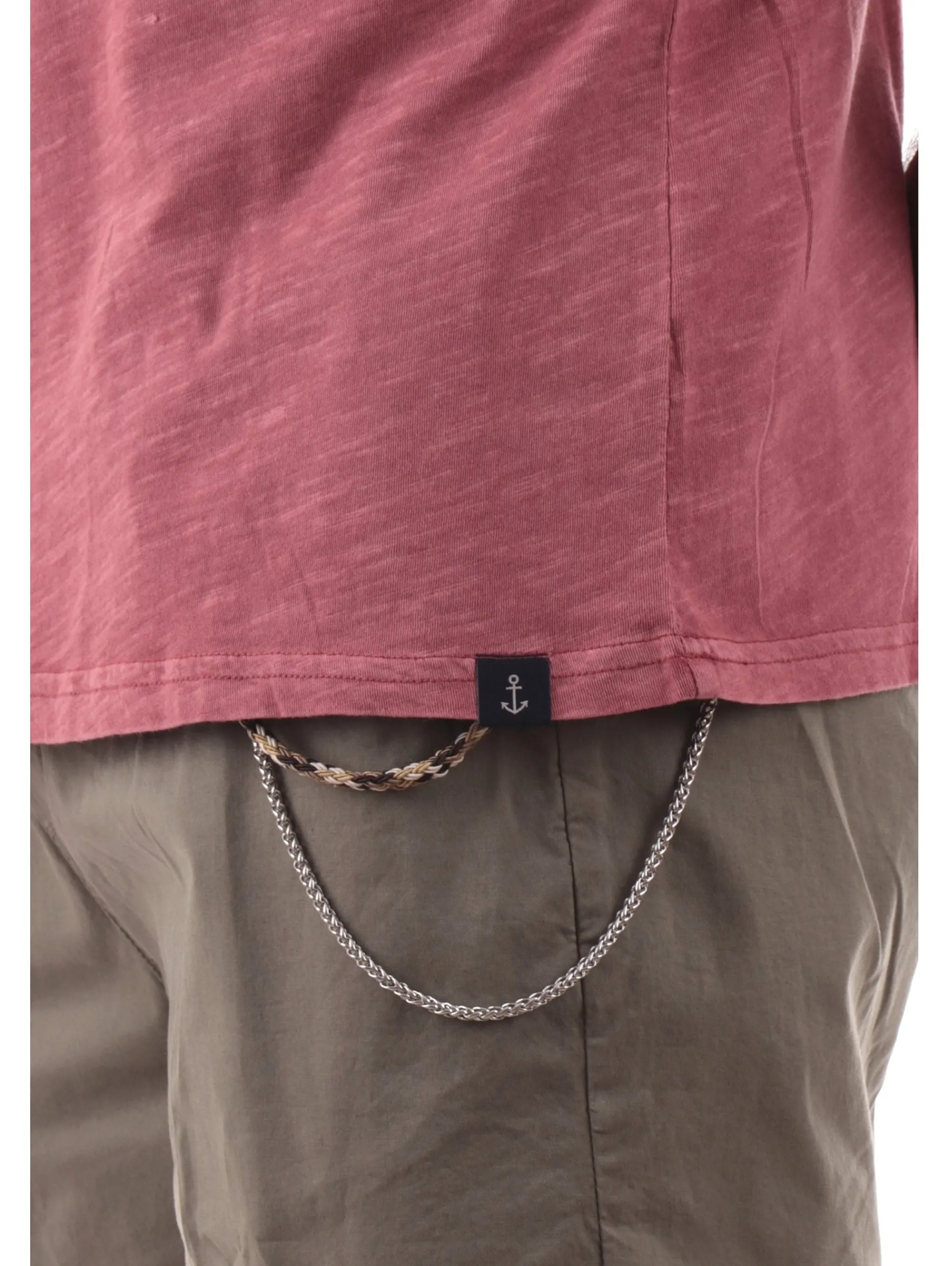 IMPURE T-Shirt*Maglia rossa girocollo da uomo cotone jersey JOSHUA