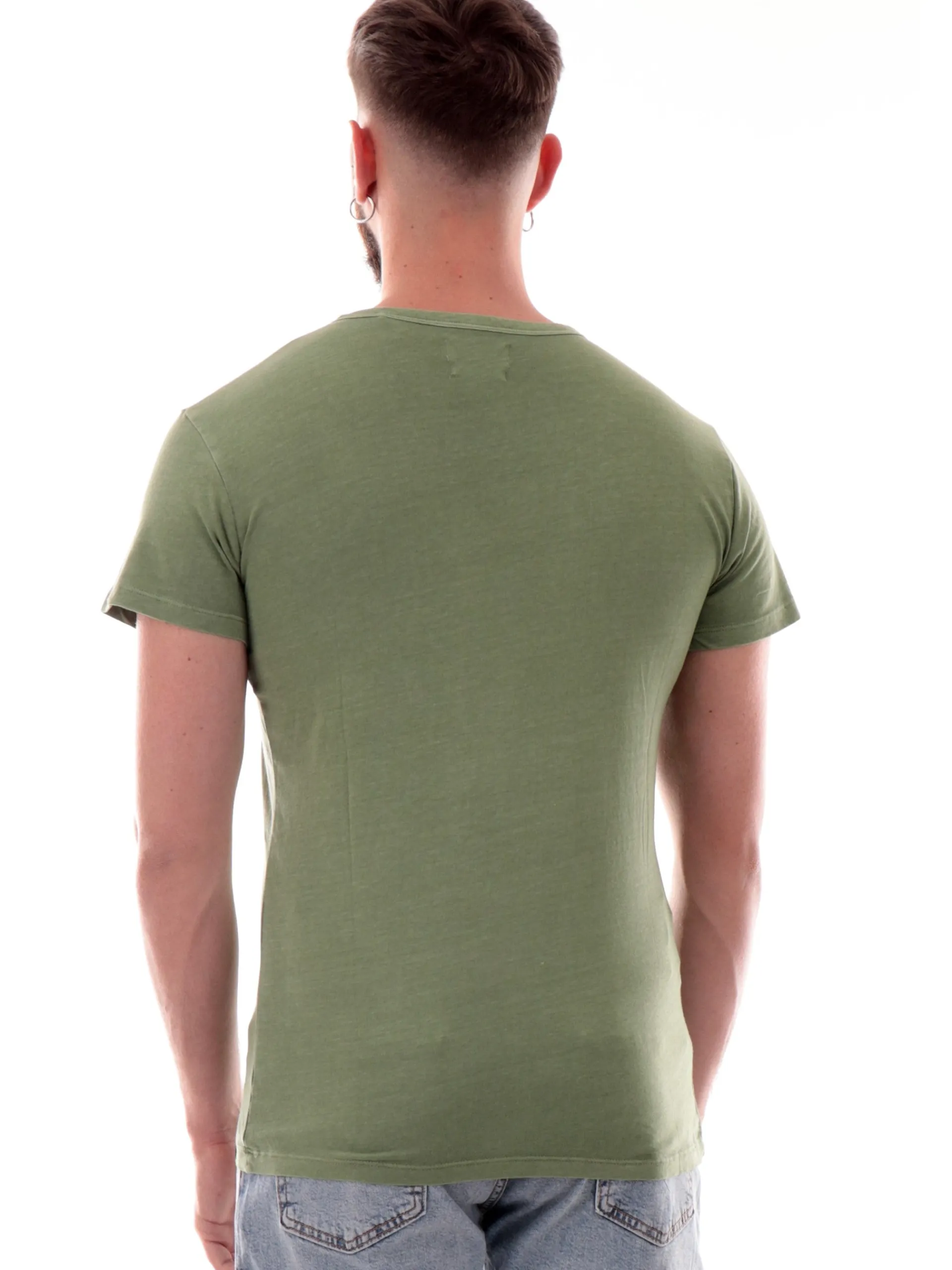 IMPURE T-Shirt*Maglia verde scollo a V da uomo Chester LESTER