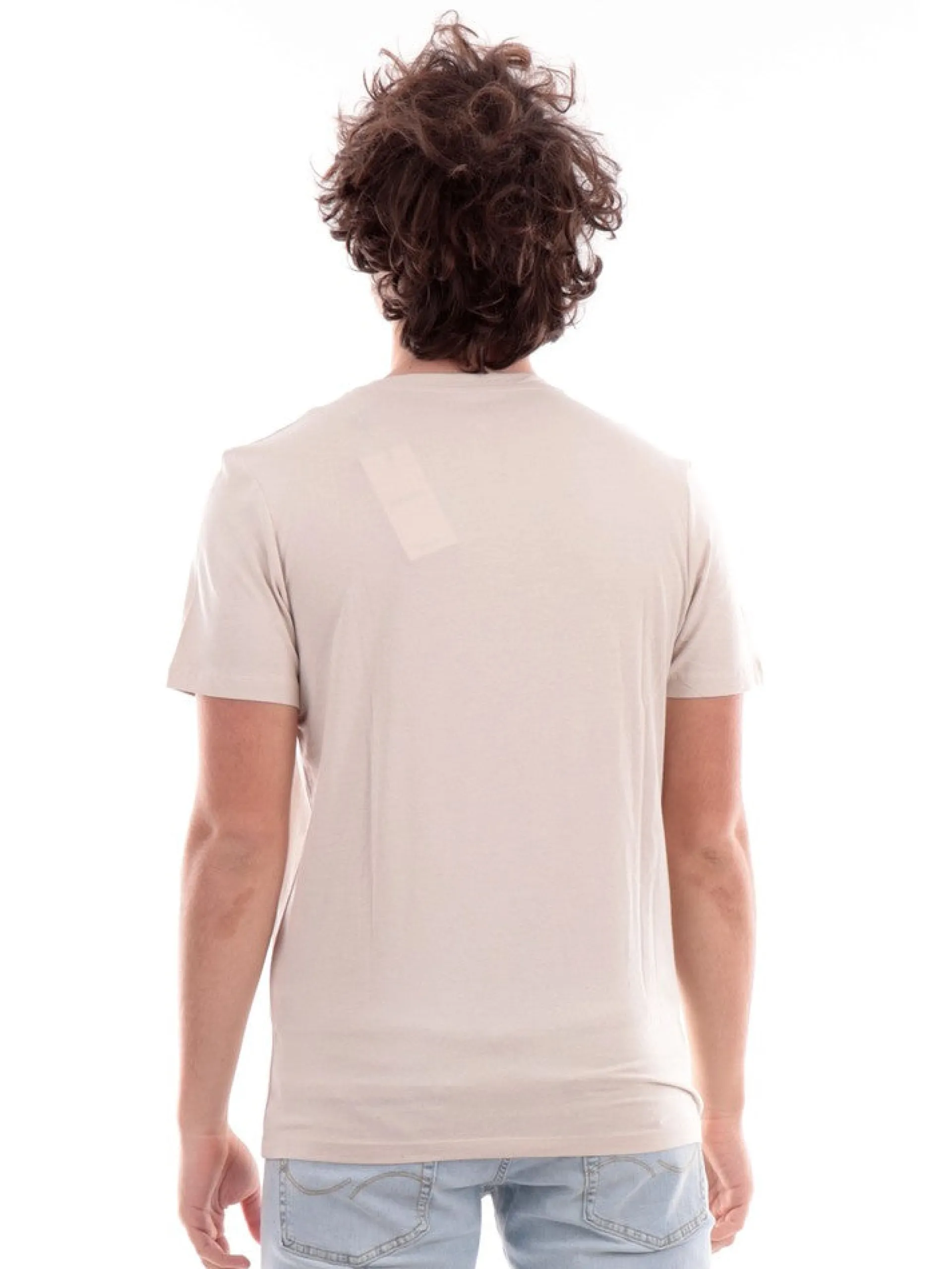 JACK&JONES T-Shirt*Maglia Jack and Jones beige da uomo con stampa urban 12227779