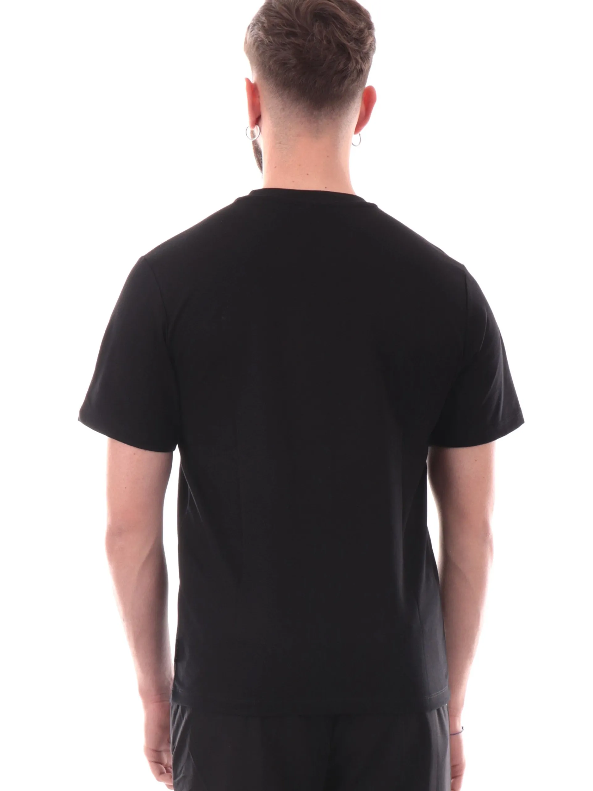 JACK&JONES T-Shirt*Maglia Jack Jones nera da uomo con logo gommato 12273120