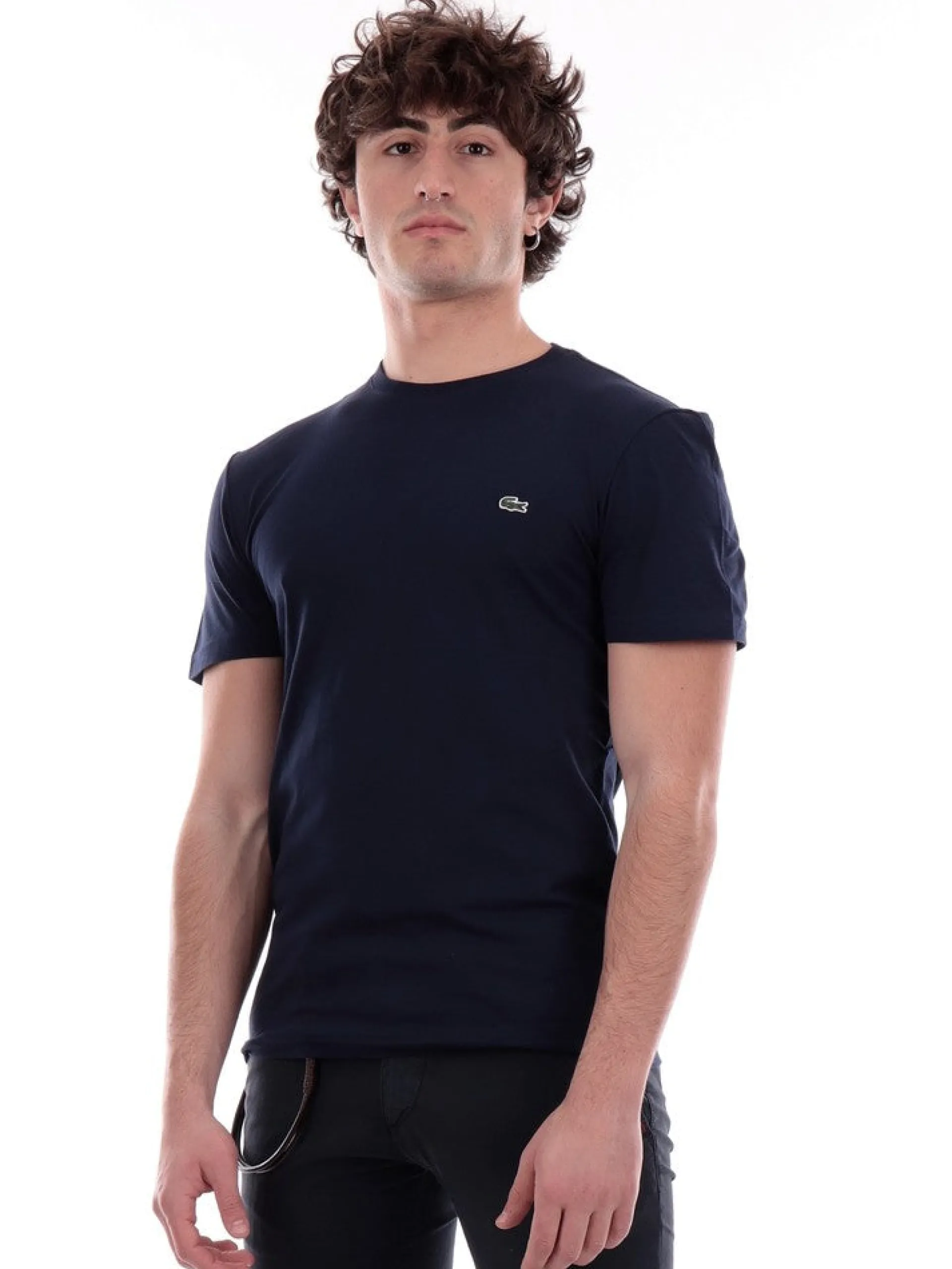 LACOSTE T-Shirt*Maglia blu da uomo Regular Fit TH2038
