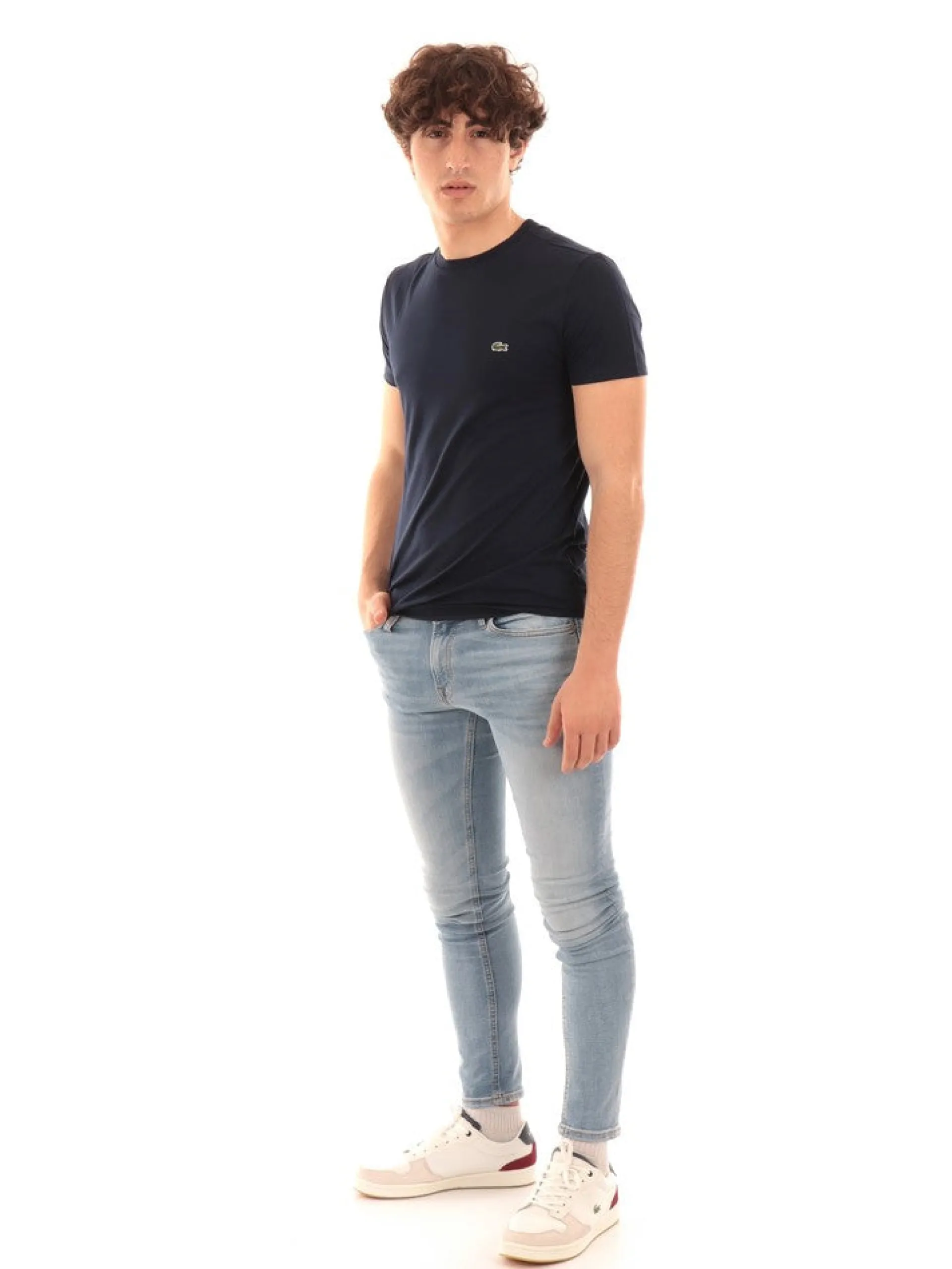 LACOSTE T-Shirt*Maglia blu marine da uomo TH6709