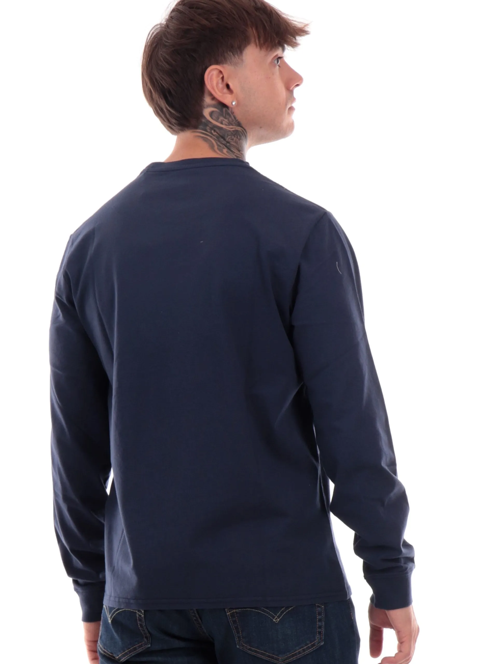 LEVIS T-Shirt*Maglia Levi's blu da uomo maniche lunghe Original 728480