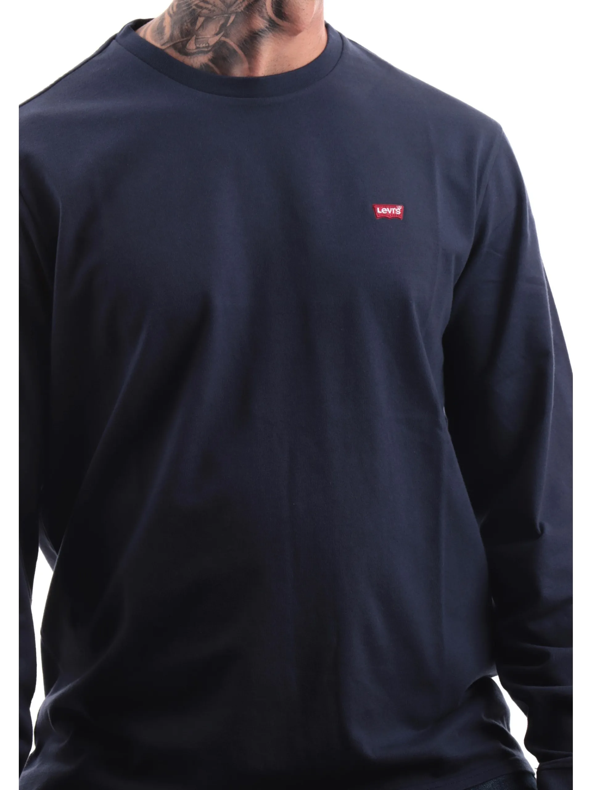 LEVIS T-Shirt*Maglia Levi's blu da uomo maniche lunghe Original 728480