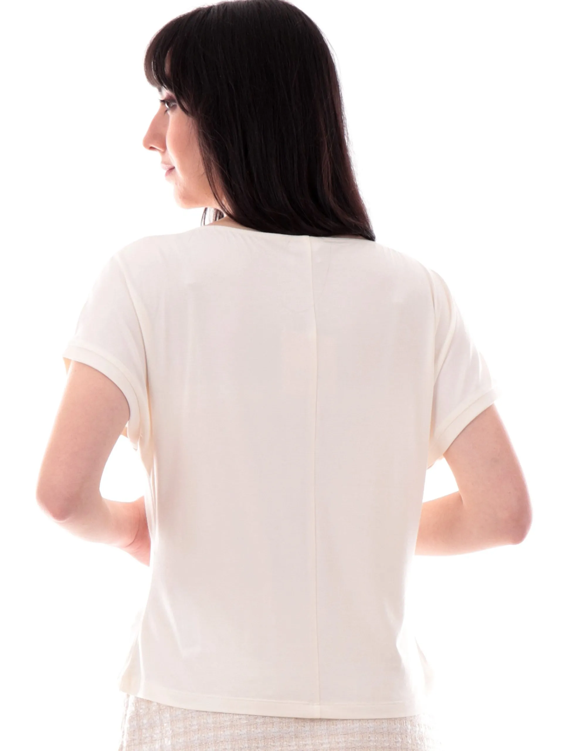 LIU JO SPORT T-Shirt*Maglia Liu Jo bianca da donna con dettaglio Strass TA5176JS360