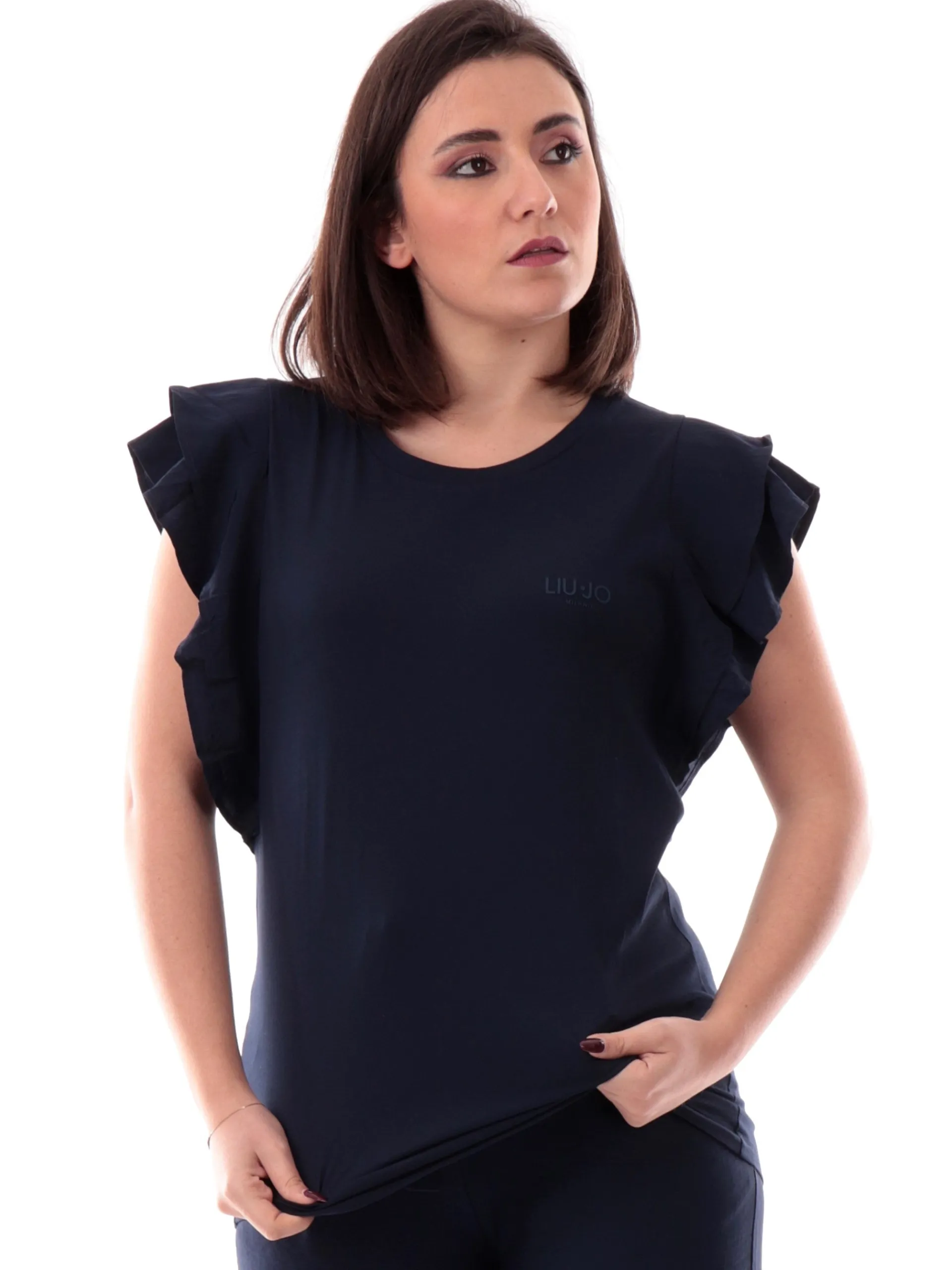 LIU JO SPORT T-Shirt*Maglia Liu Jo blu da donna con voilant TA5178J590493922