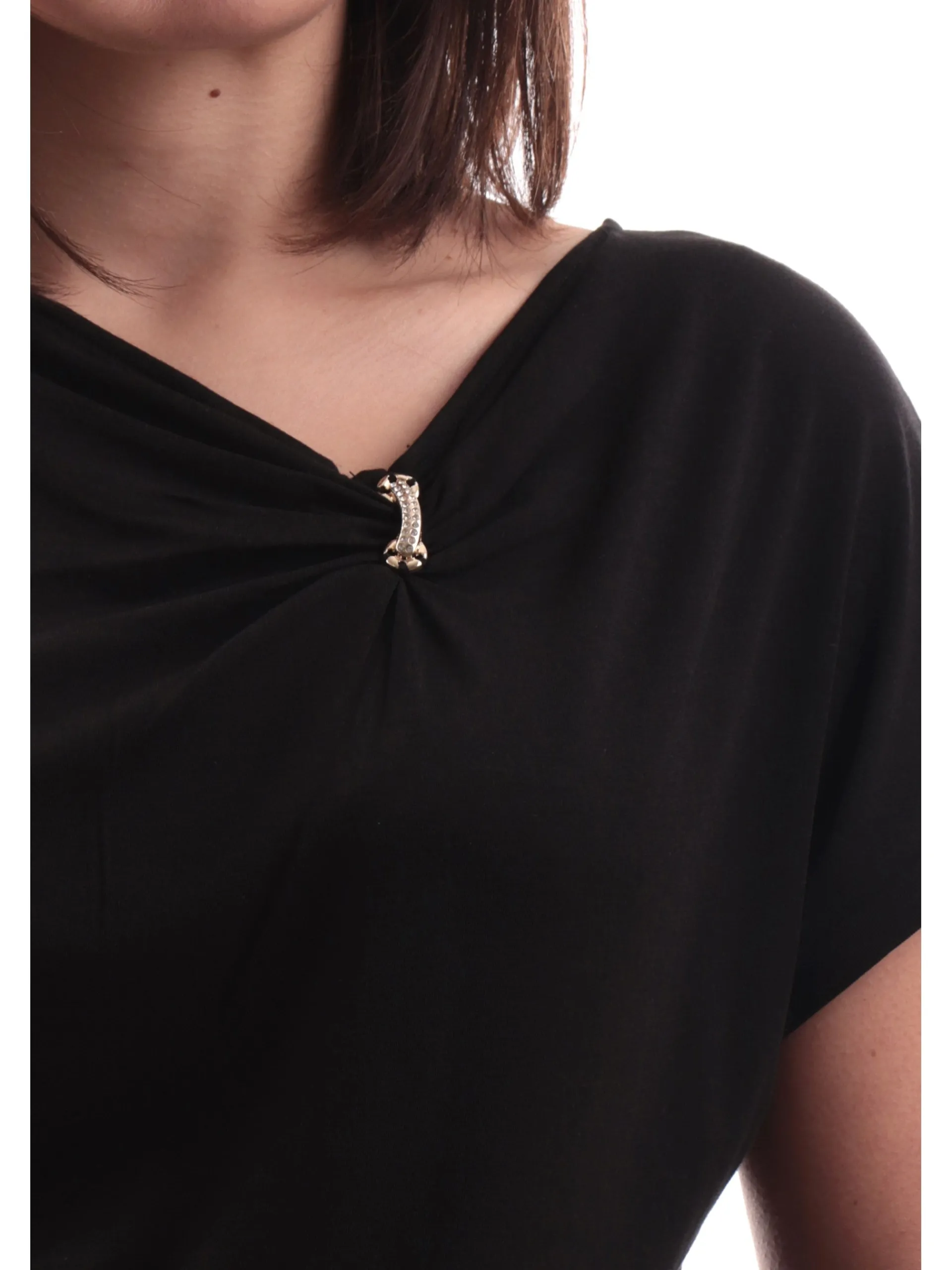 LIU JO SPORT T-Shirt*Maglia Liu Jo Nera da donna con dettaglio Strass TA5176JS360