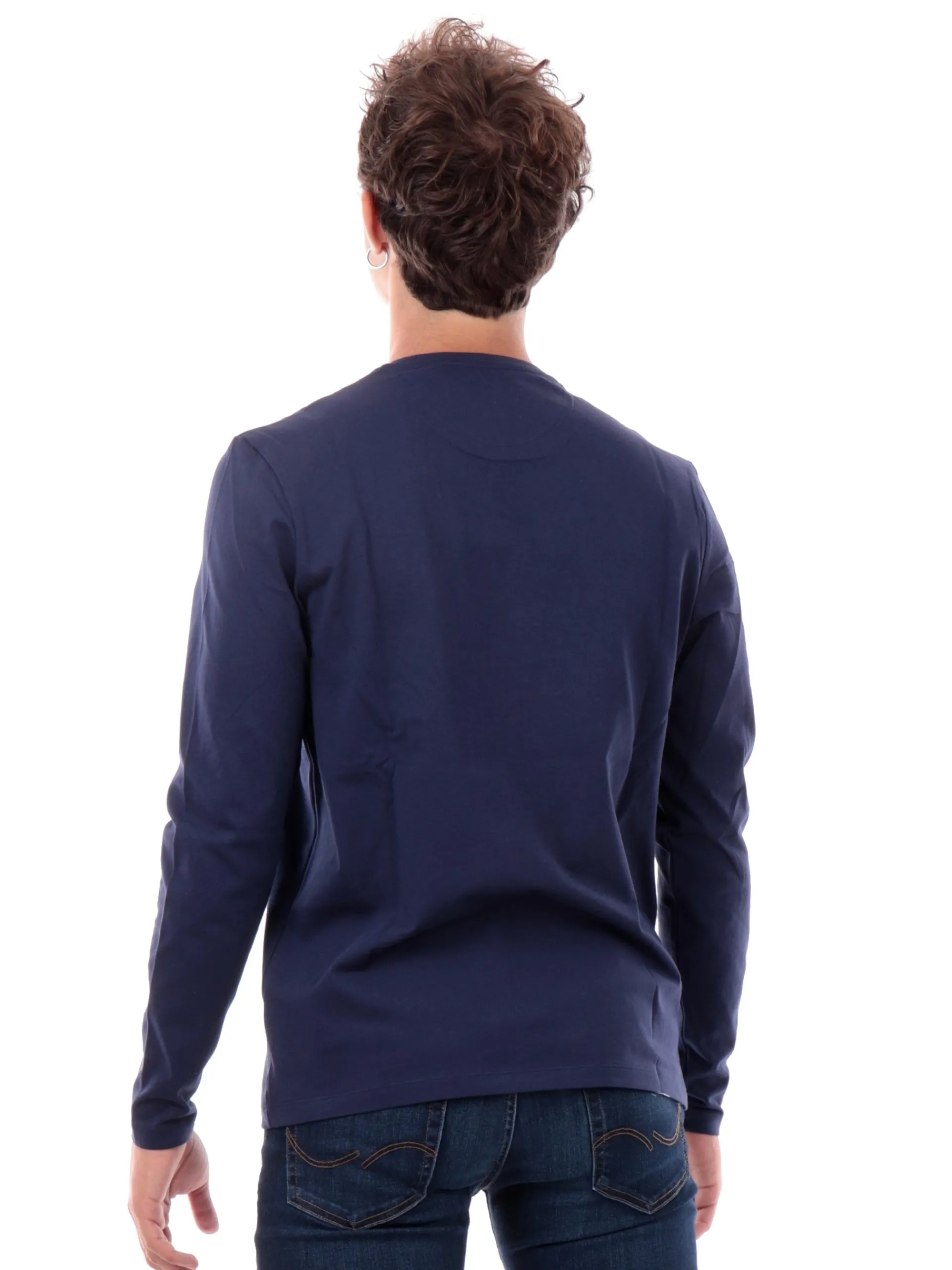 LYLE & SCOTT T-Shirt*Maglia da uomo blu a maniche lunghe