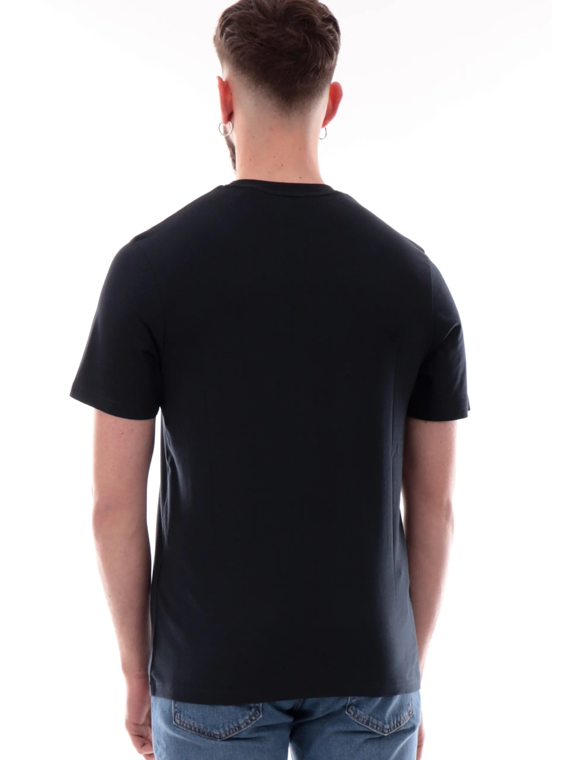 LYLE & SCOTT T-Shirt*Maglia Lyle Scott blu Superfine da uomo patch Lyle Scott ricamato TS2255TON