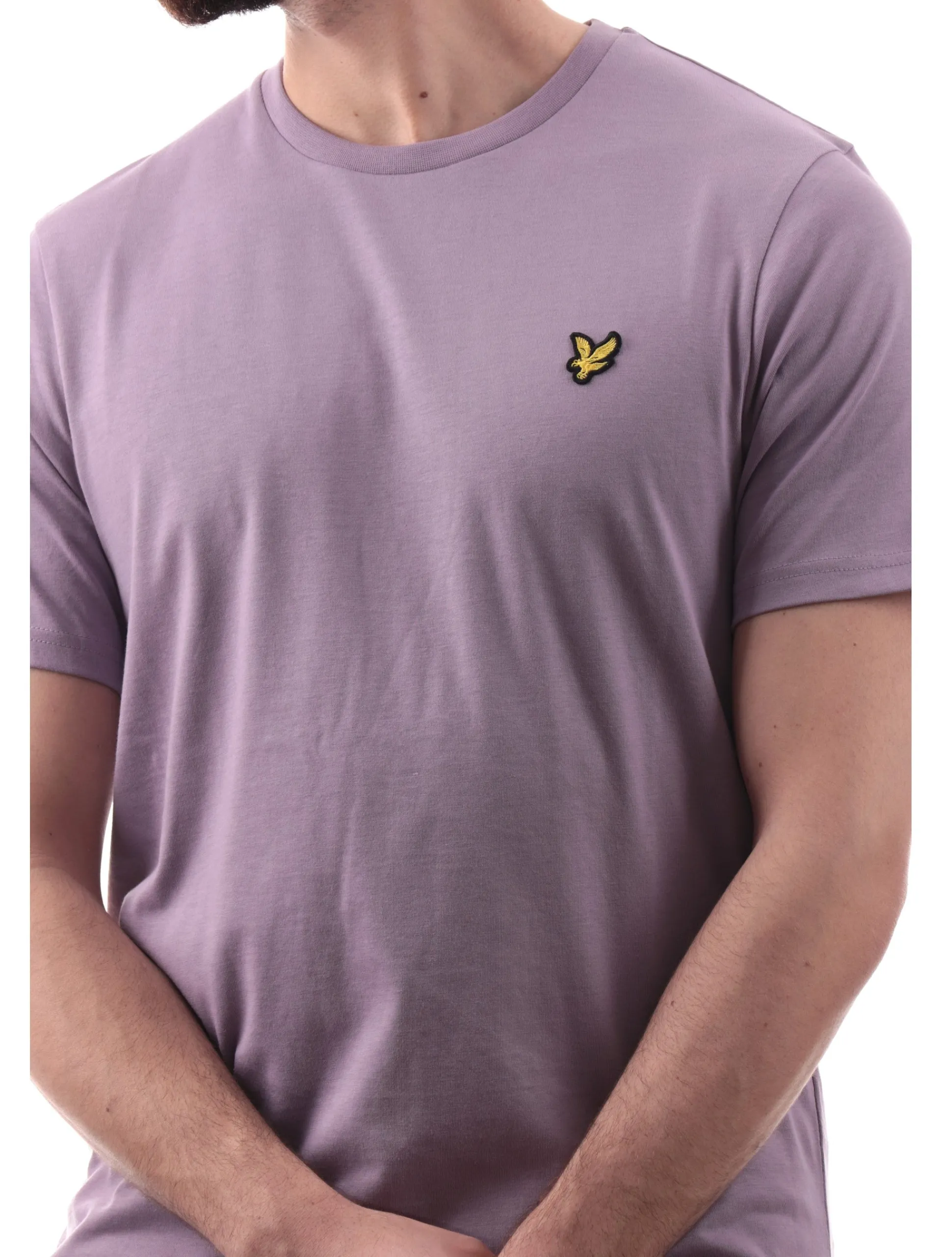 LYLE & SCOTT T-Shirt*Maglia Lyle Scott lilla da uomo patch Lyle Scott Plain TS400VOG
