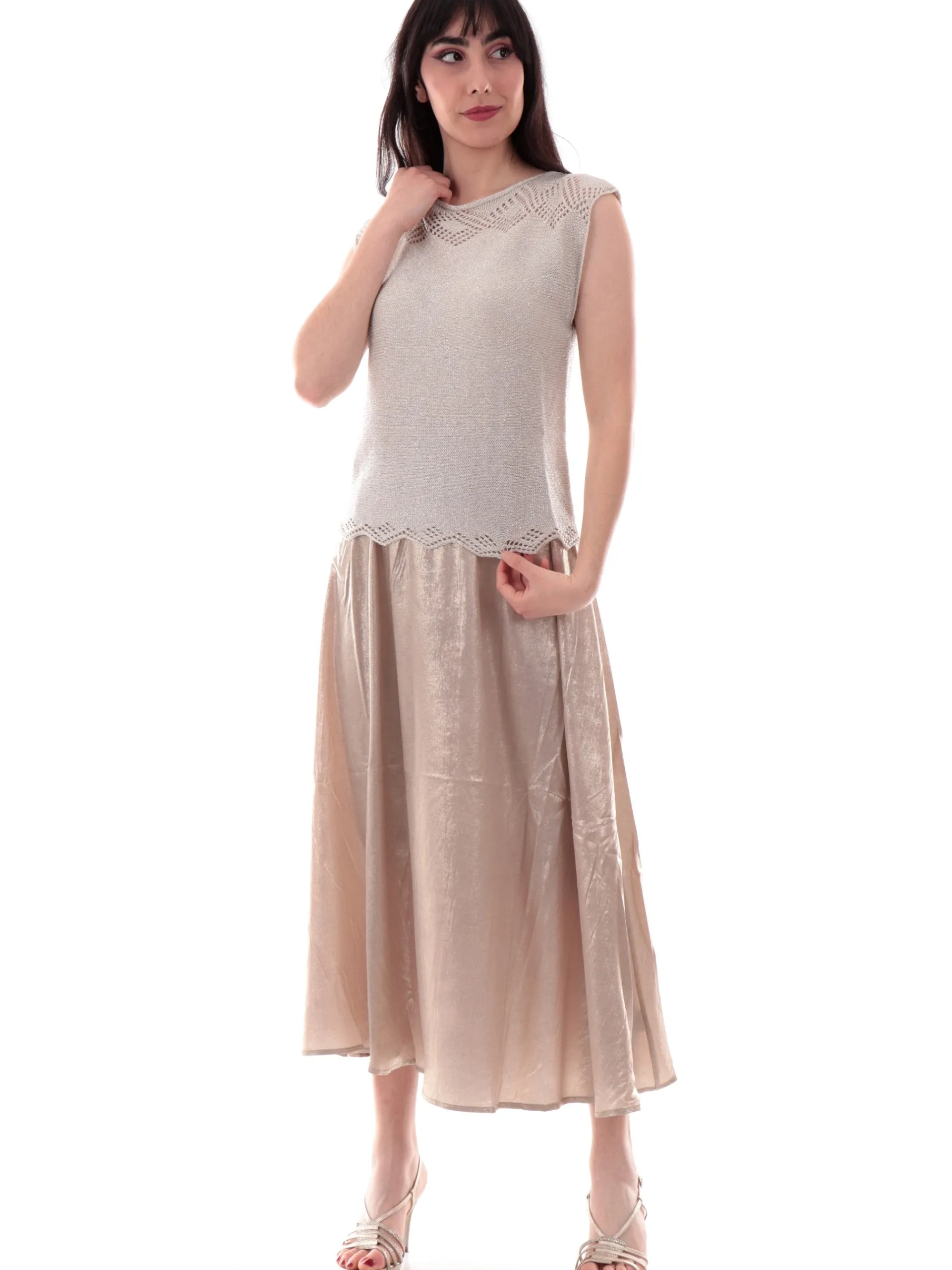 MOLLYBRACKEN Maglie*Maglia Molly Bracken beige oro LA1732DPOFFW