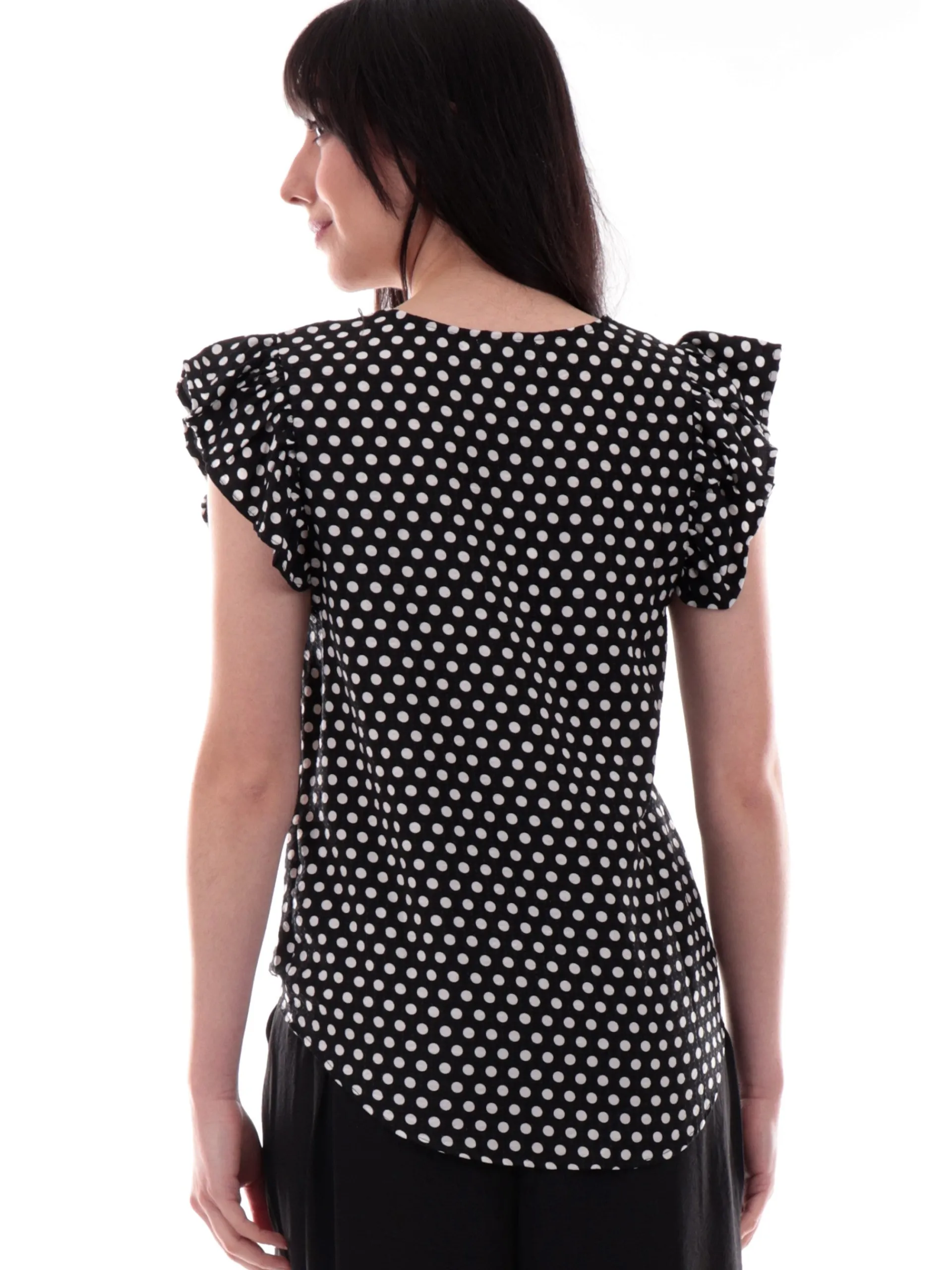 MOLLYBRACKEN Top & Camicie*Maglia Molly Bracken da donna a pois scollo a V T1987DE