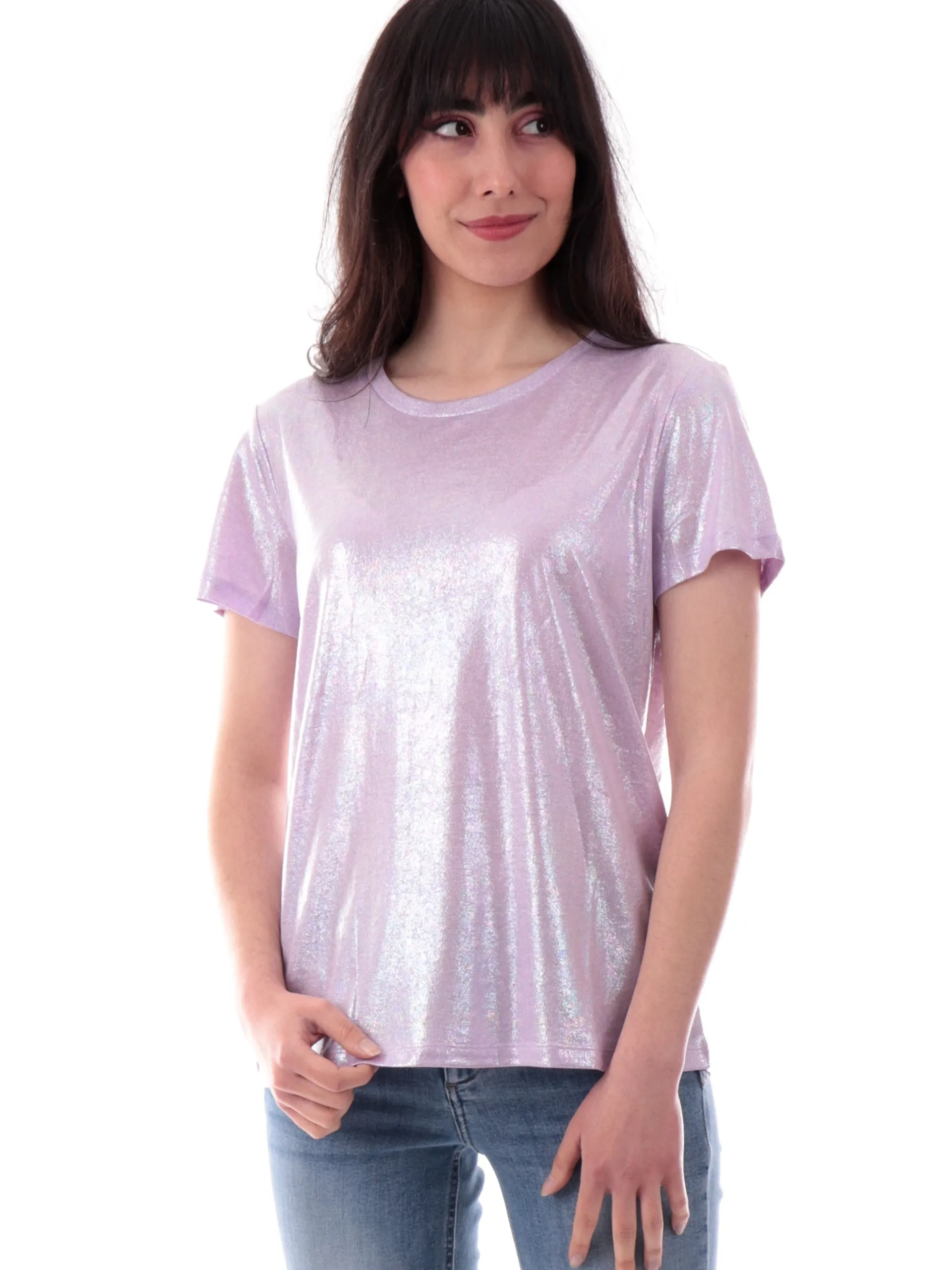 MOLLYBRACKEN T-Shirt*Maglia Molly Bracken lilla da donna TS103DP