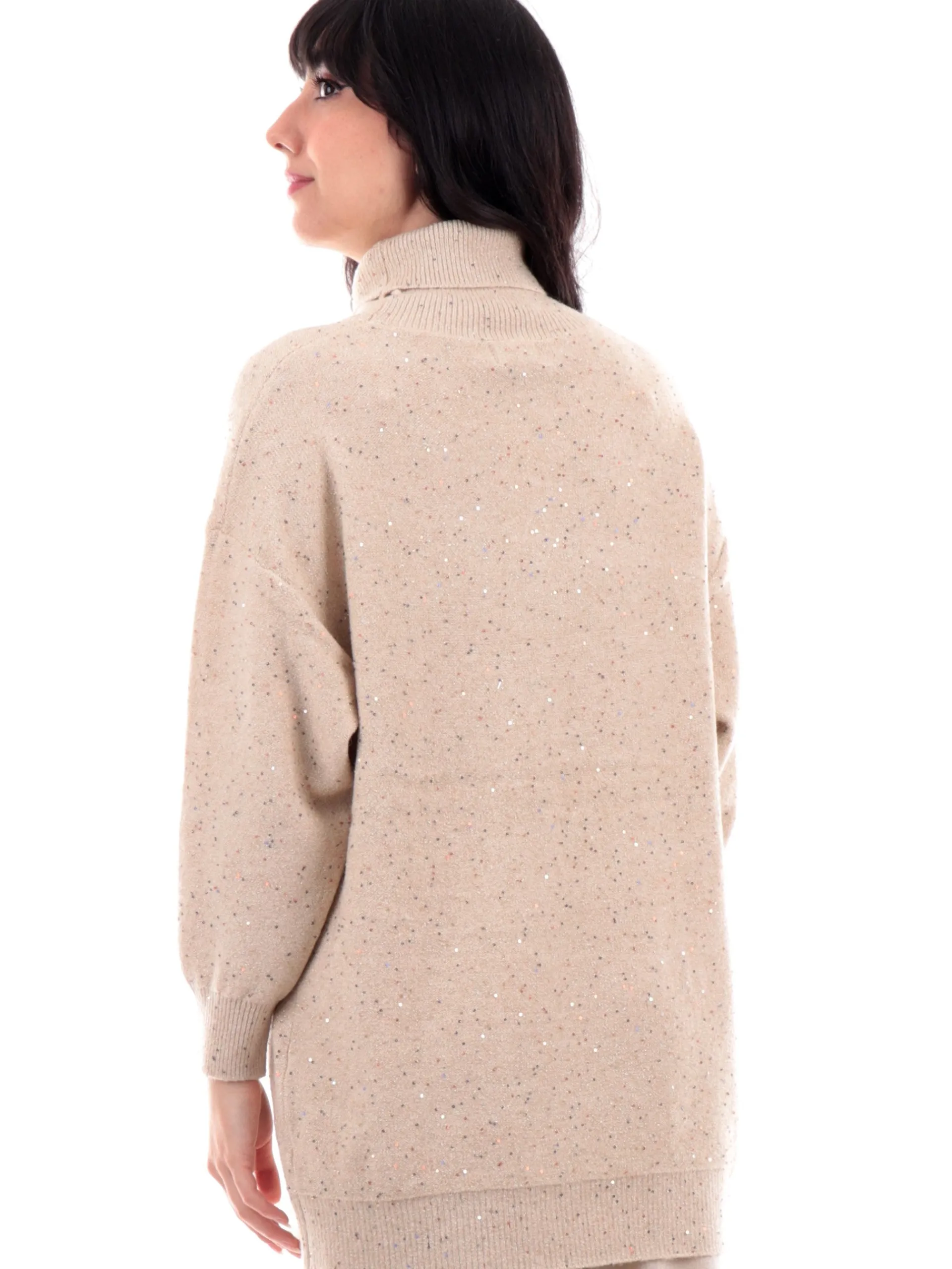 MOLLYBRACKEN Maglie*Maglia Molly Bracken oro da donna con collo alto T1921CH