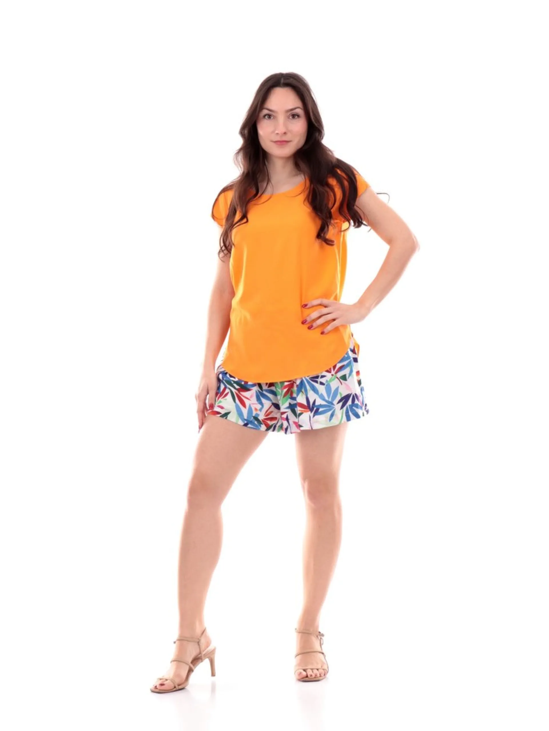 ONLY Maglie*Maglia Arancione da Donna 15222173