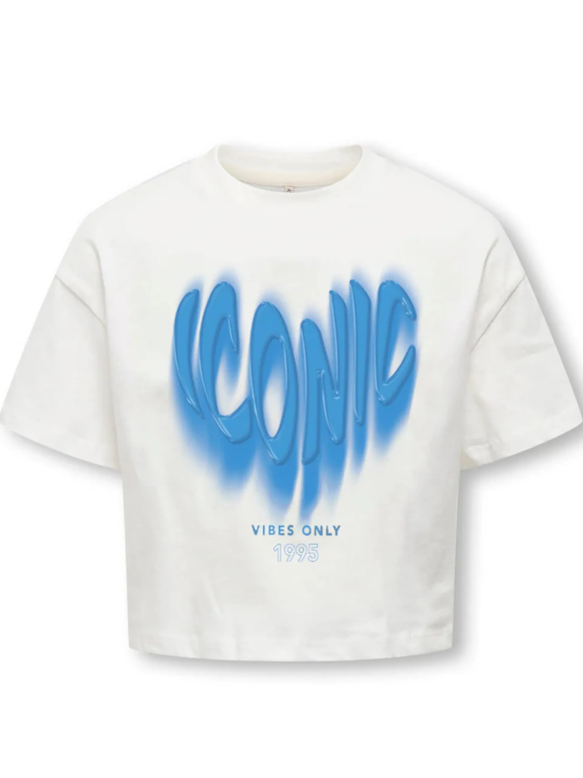 ONLY T-Shirt*Maglia bianca vestibilità morbida da bambina con patch Iconic 15347328