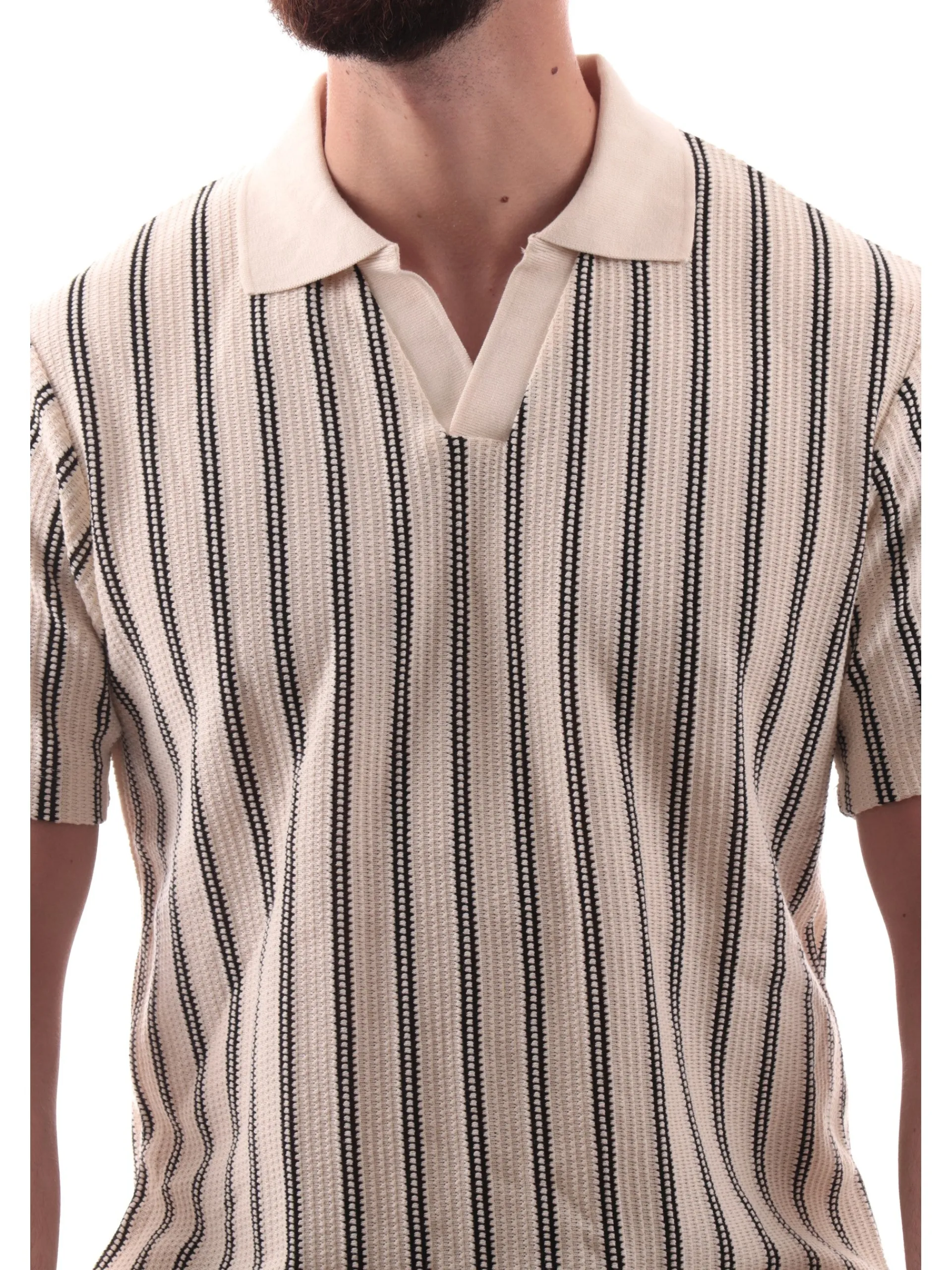 JACK&JONES Polo*Maglia Polo jack Jones Beige e Nera da uomo filo 12276317