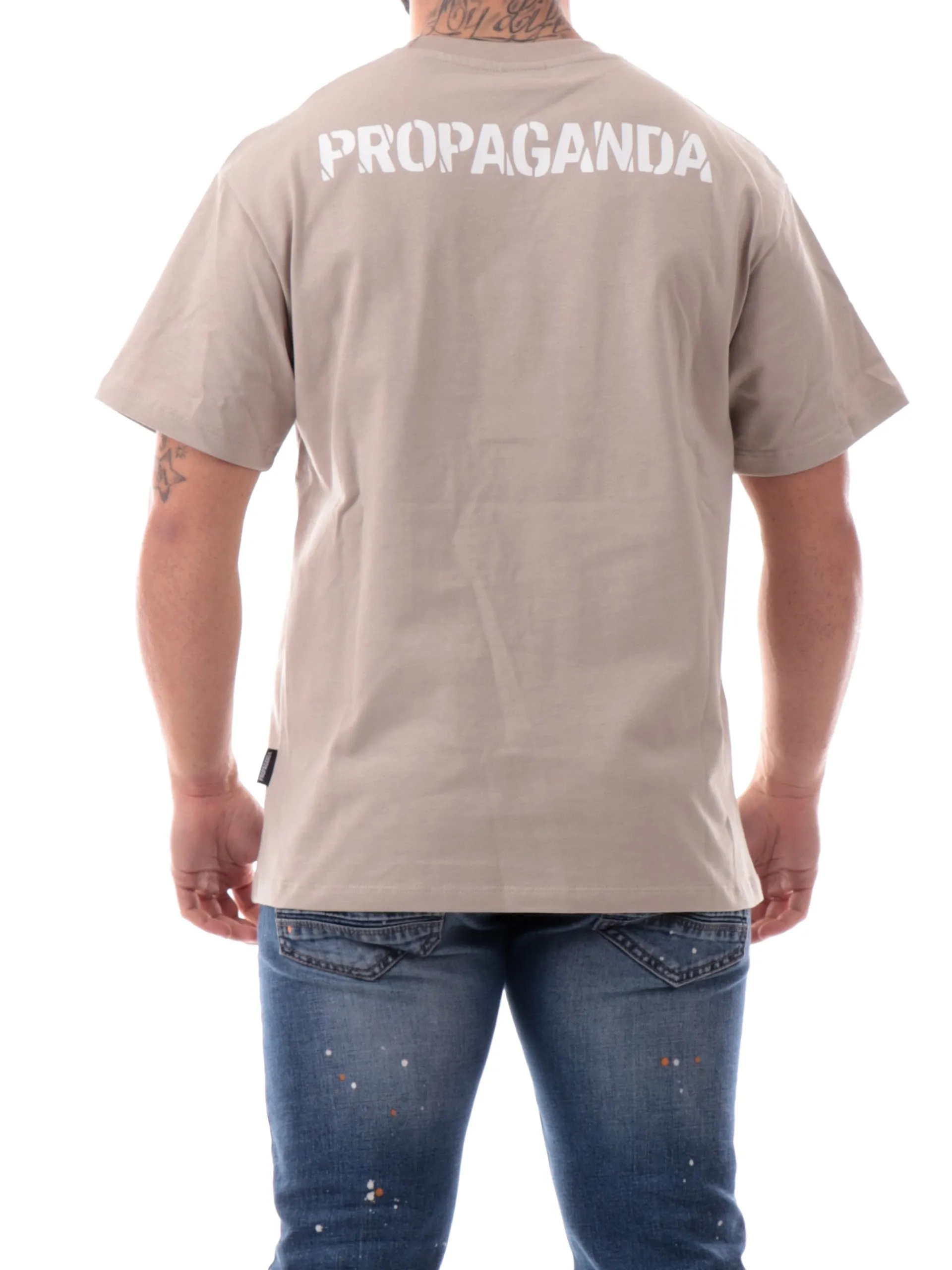PROPAGANDA T-Shirt*Maglia beige Logo VHS 25SSPRTS