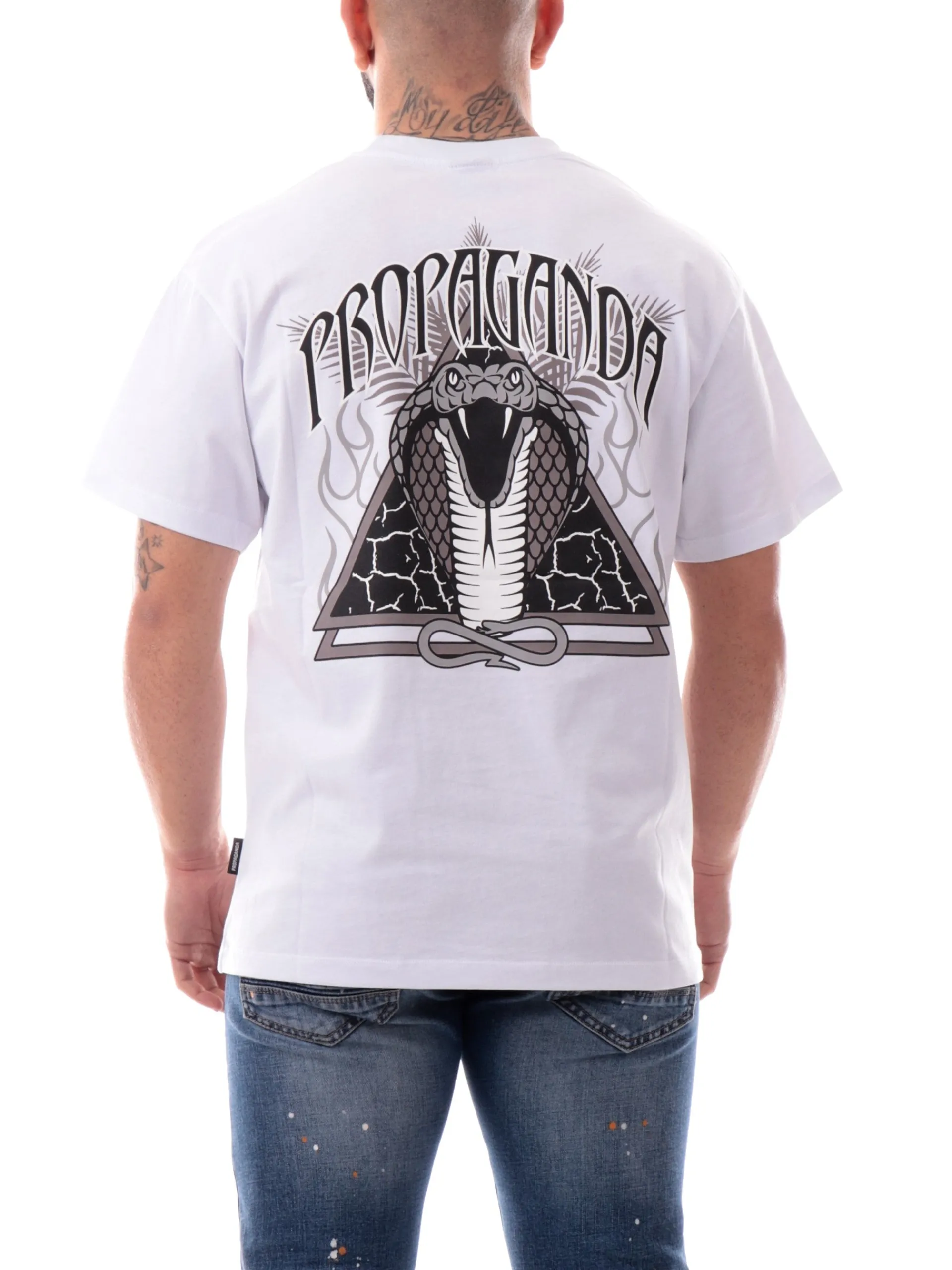 PROPAGANDA T-Shirt*Maglia bianca Triangle Cobrahm 25SSPRTS