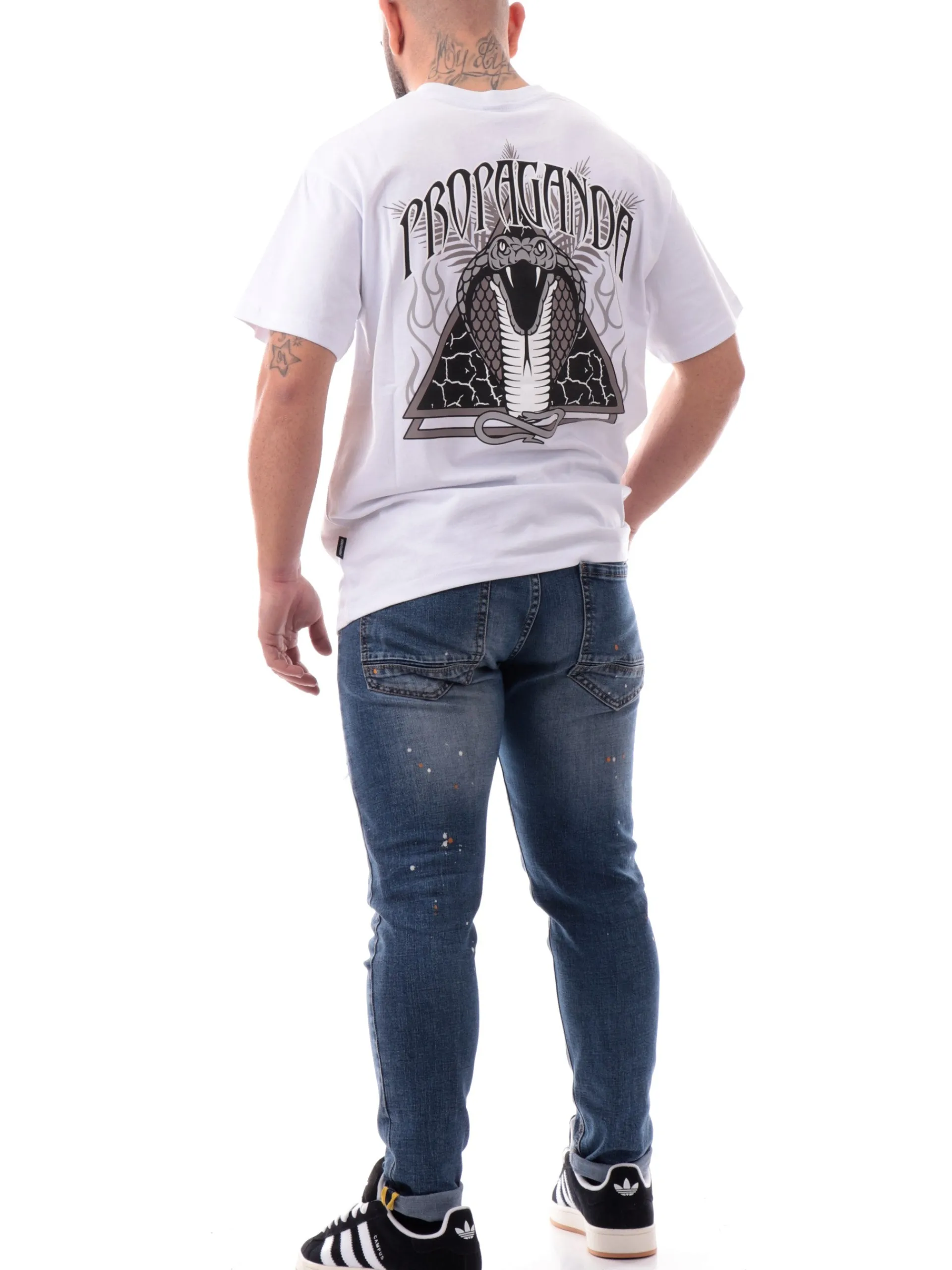 PROPAGANDA T-Shirt*Maglia bianca Triangle Cobrahm 25SSPRTS