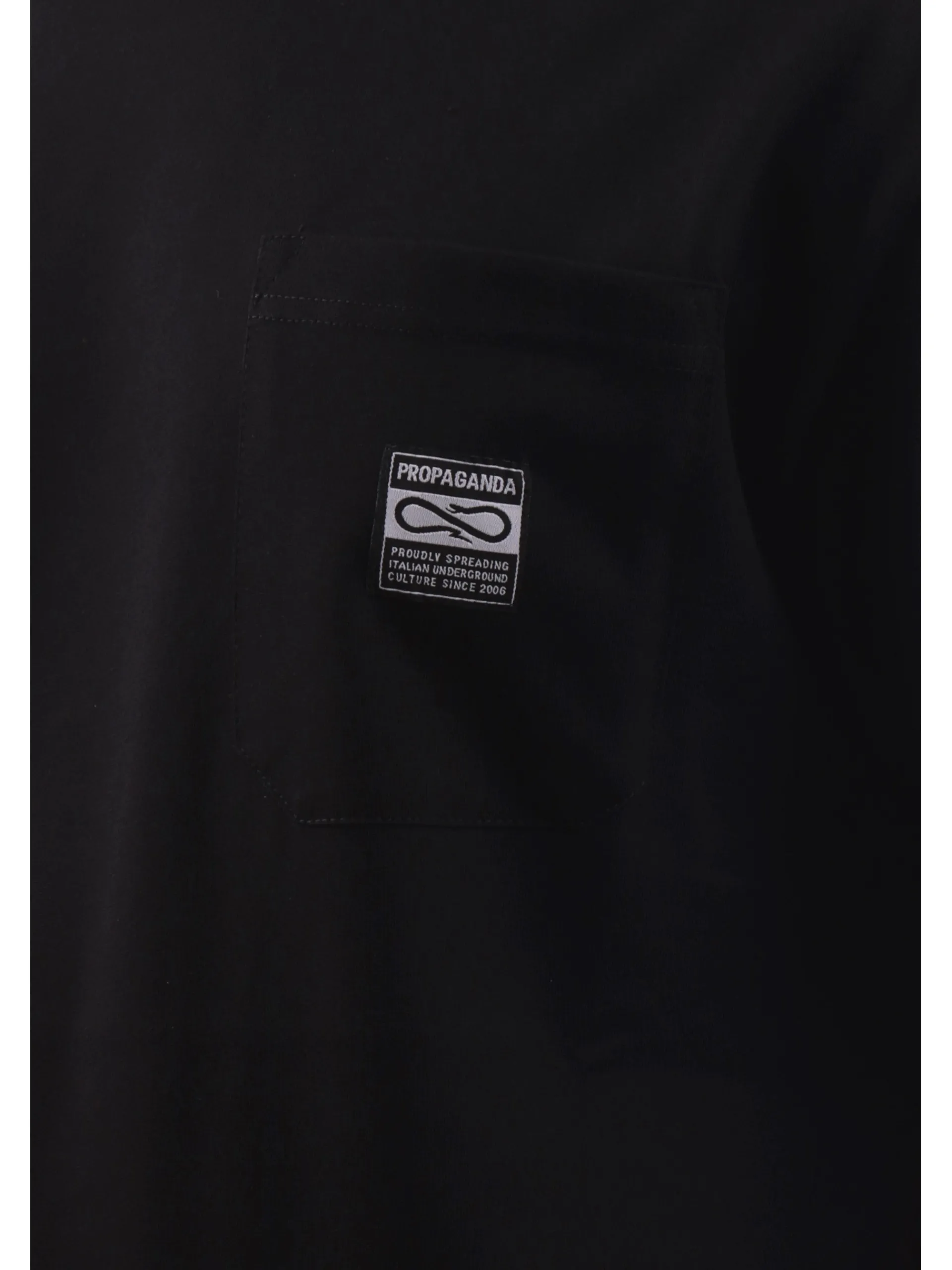 PROPAGANDA T-Shirt*Maglia nera Label Pocket 25SSPRTS