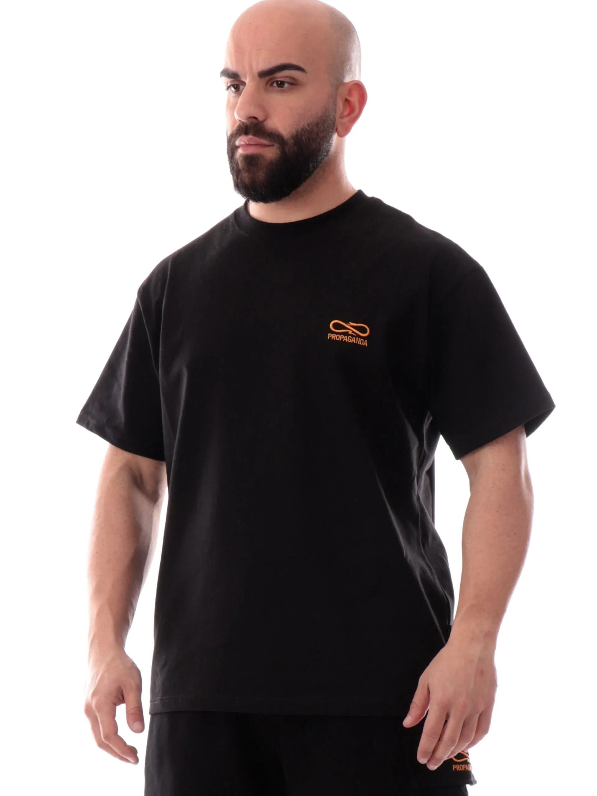 PROPAGANDA T-Shirt*Maglia nera Logo Embroidery 25SSPRTS