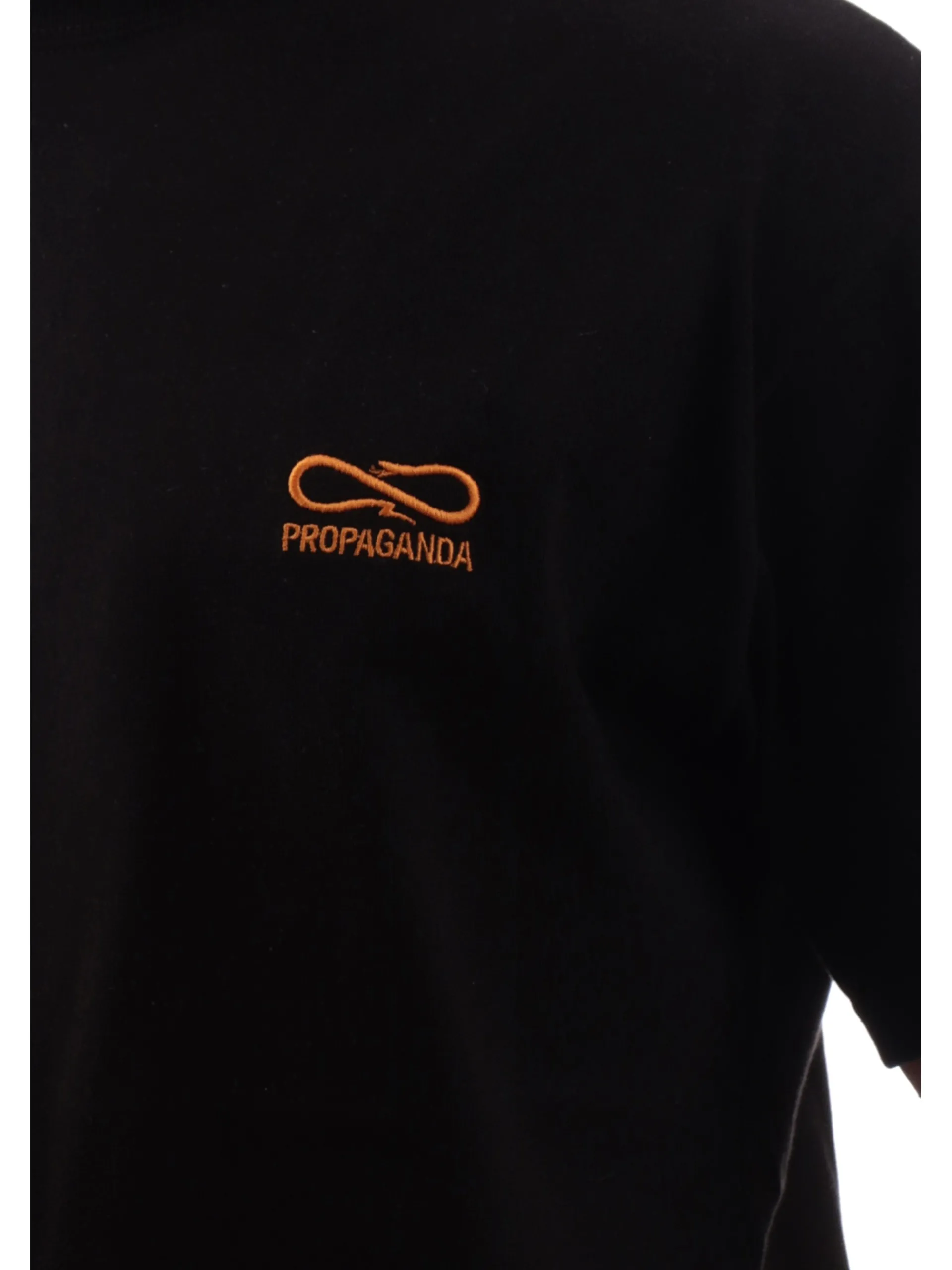 PROPAGANDA T-Shirt*Maglia nera Logo Embroidery 25SSPRTS