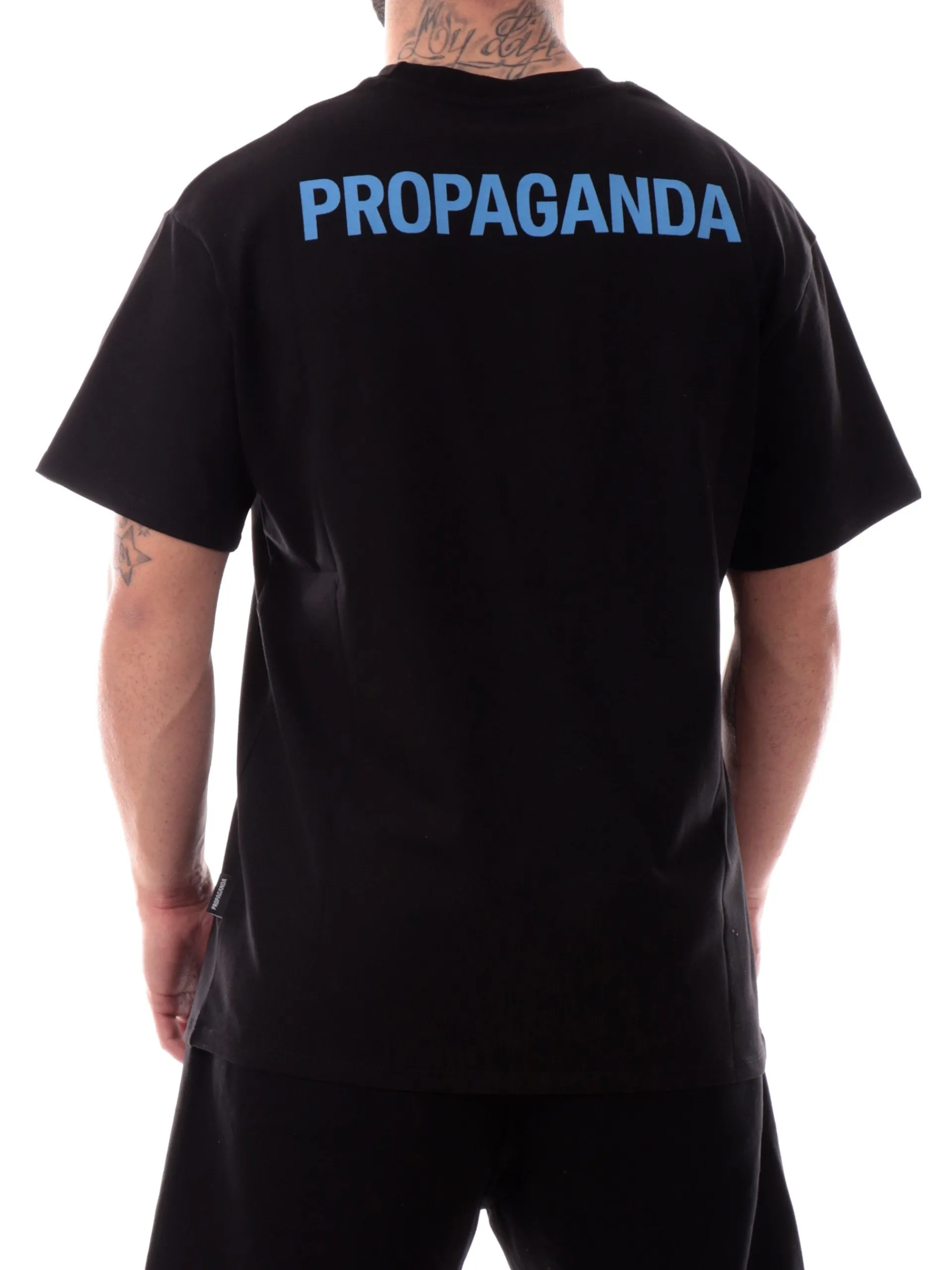 PROPAGANDA T-Shirt*Maglia nera Logo Classic blu 25SSPRTS