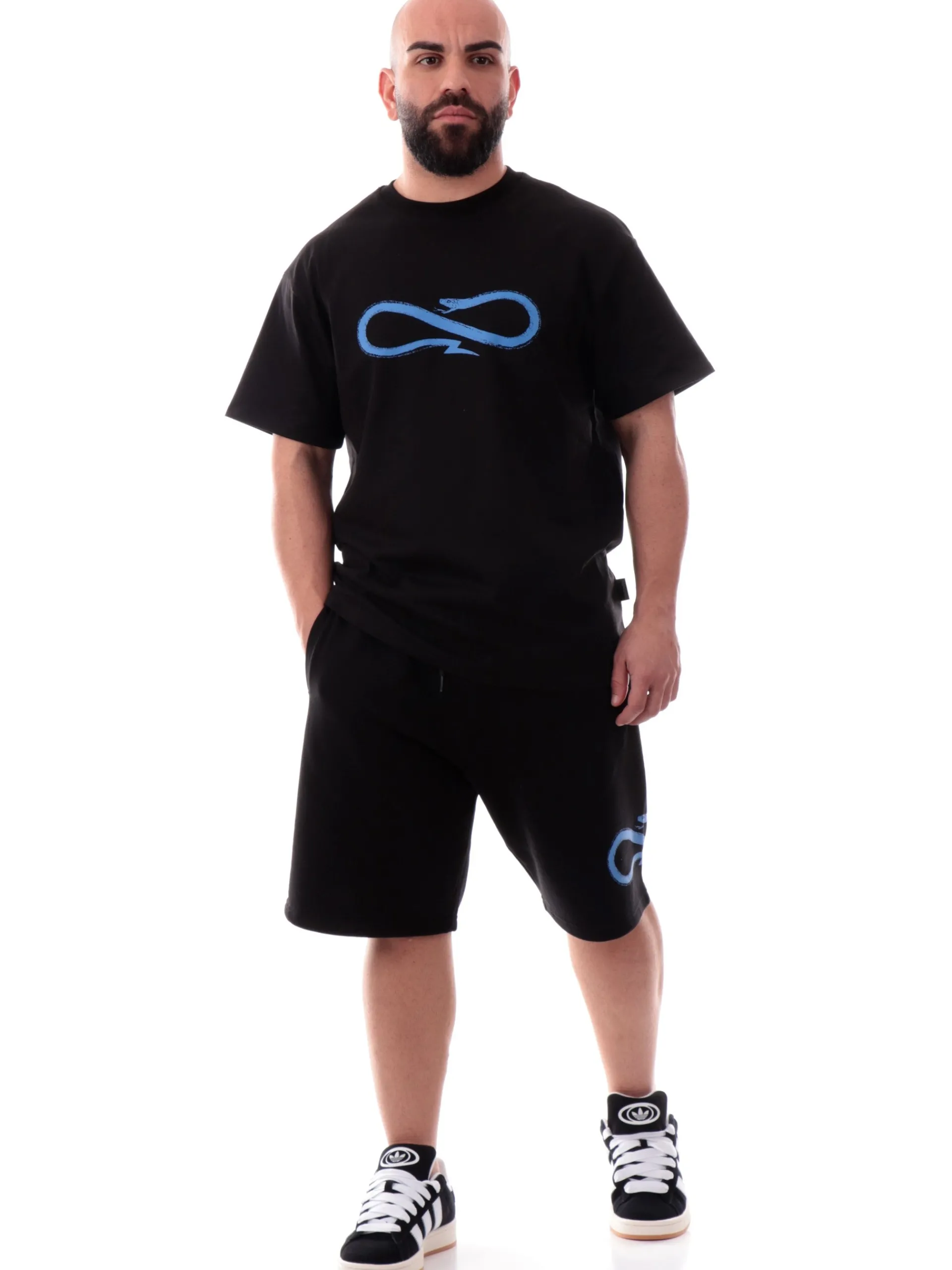 PROPAGANDA T-Shirt*Maglia nera Logo Classic blu 25SSPRTS